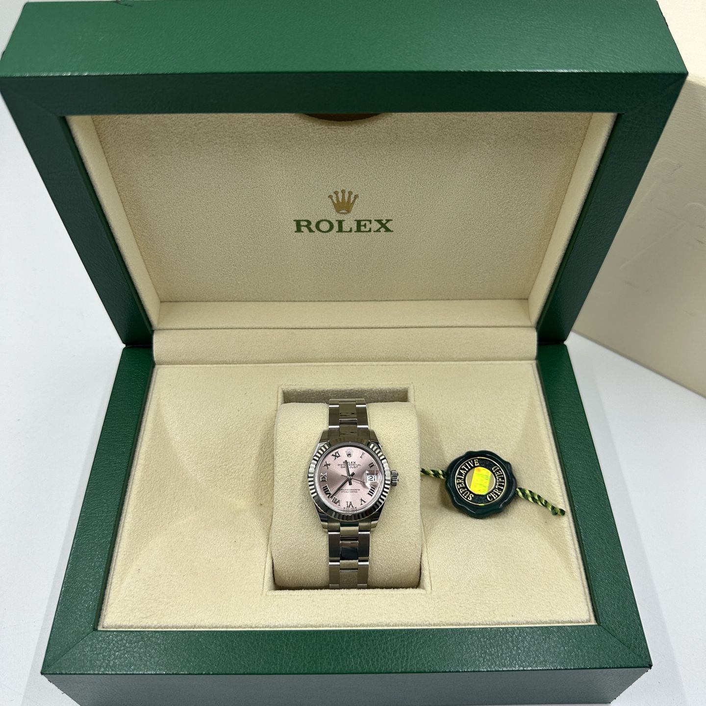 Rolex Lady-Datejust 279174 (2024) - Pink dial 28 mm Steel case (4/8)