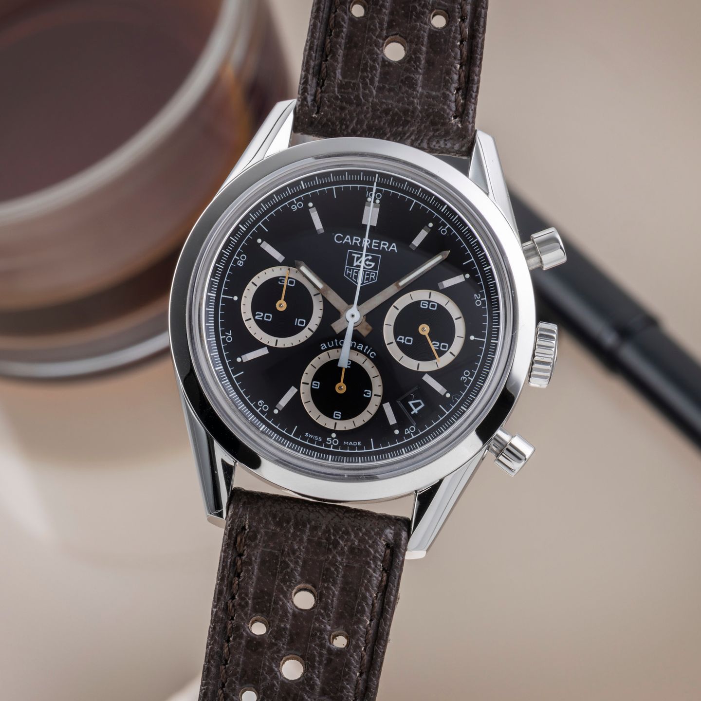 TAG Heuer Carrera Calibre 17 CV2111 (2005) - 43 mm Steel case (3/8)