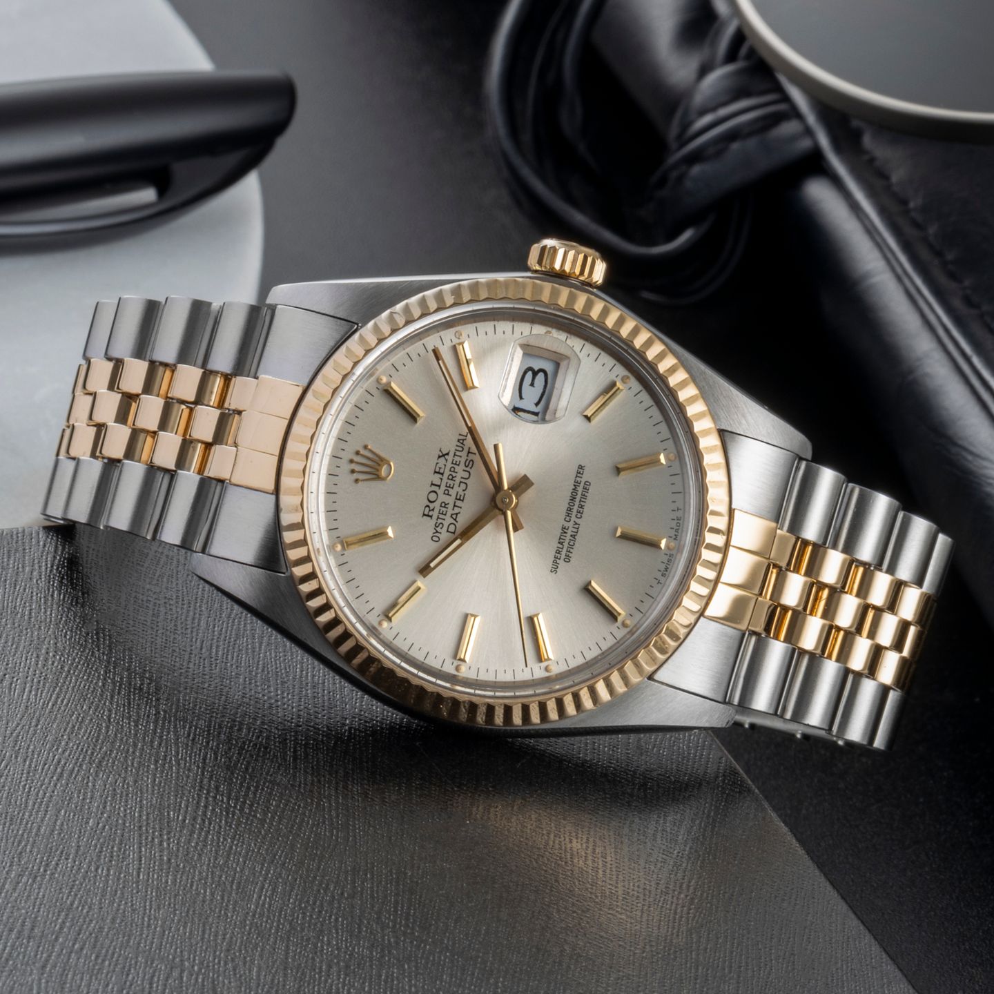 Rolex Datejust 36 16013 (1986) - Silver dial 36 mm Gold/Steel case (2/8)
