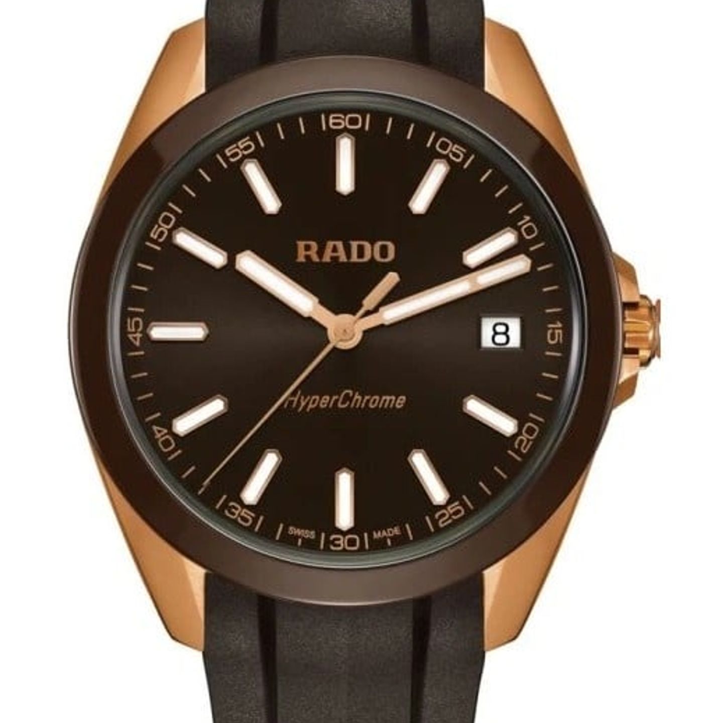 Rado HyperChrome R32281309 (2026) - Bruin wijzerplaat 42mm Staal (1/5)