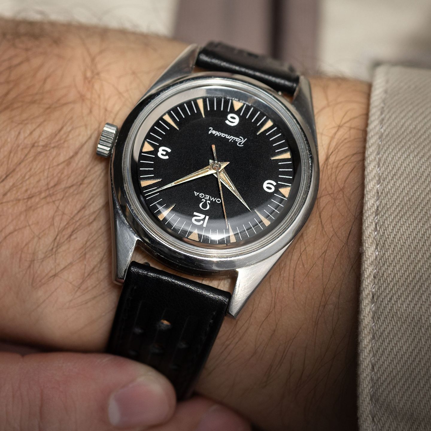 Omega Vintage 135004-63 (1963) - White dial 38 mm Steel case (3/8)