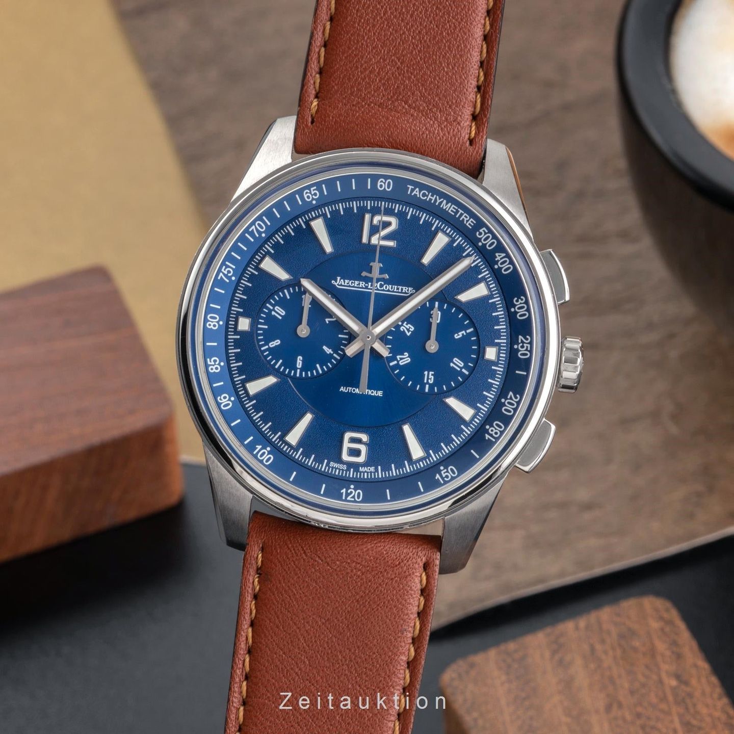 Jaeger-LeCoultre Polaris Q9028480 (Onbekend (willekeurig serienummer)) - Blauw wijzerplaat 42mm Staal (1/8)
