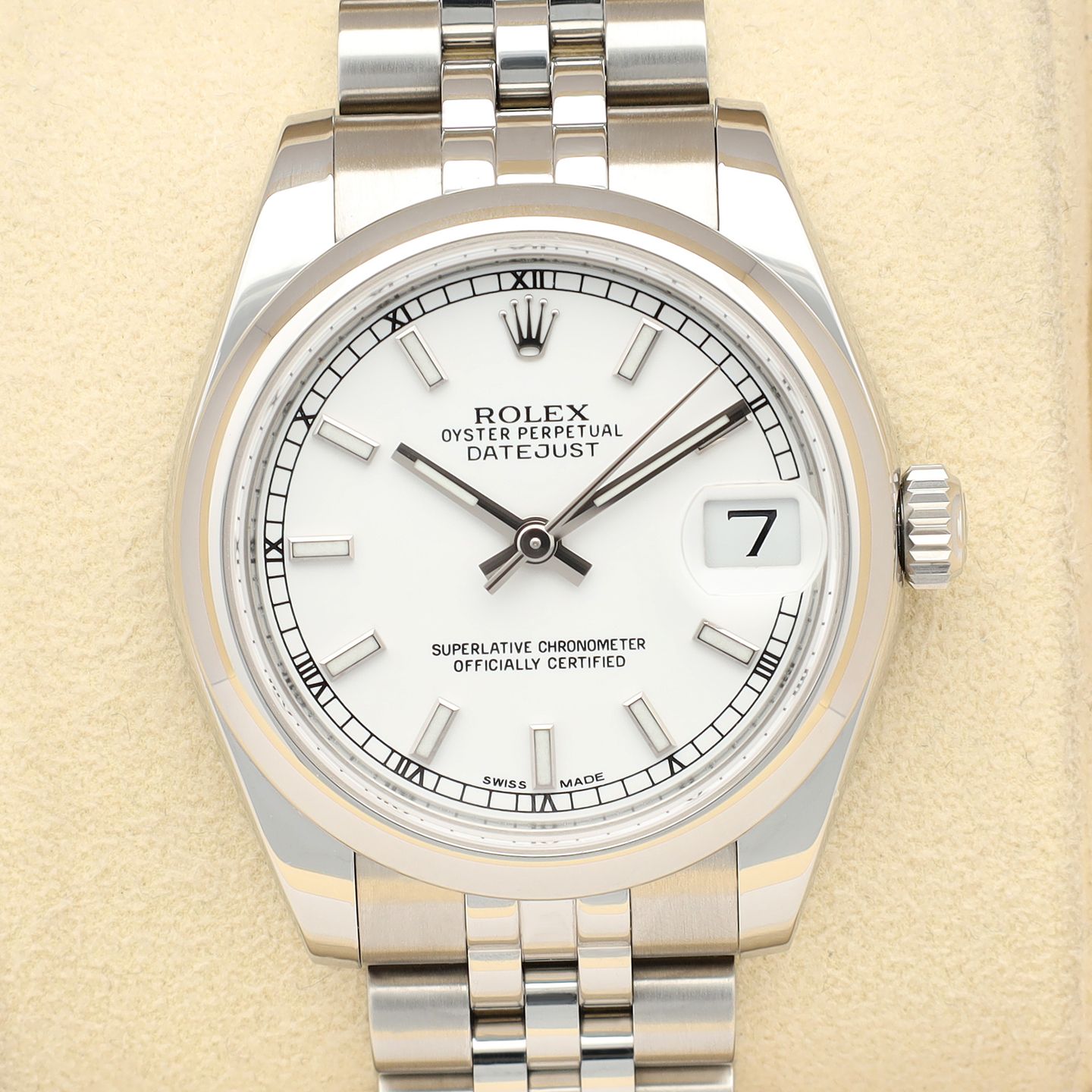 Rolex Datejust 31 178240 (2016) - White dial 31 mm Steel case (1/8)