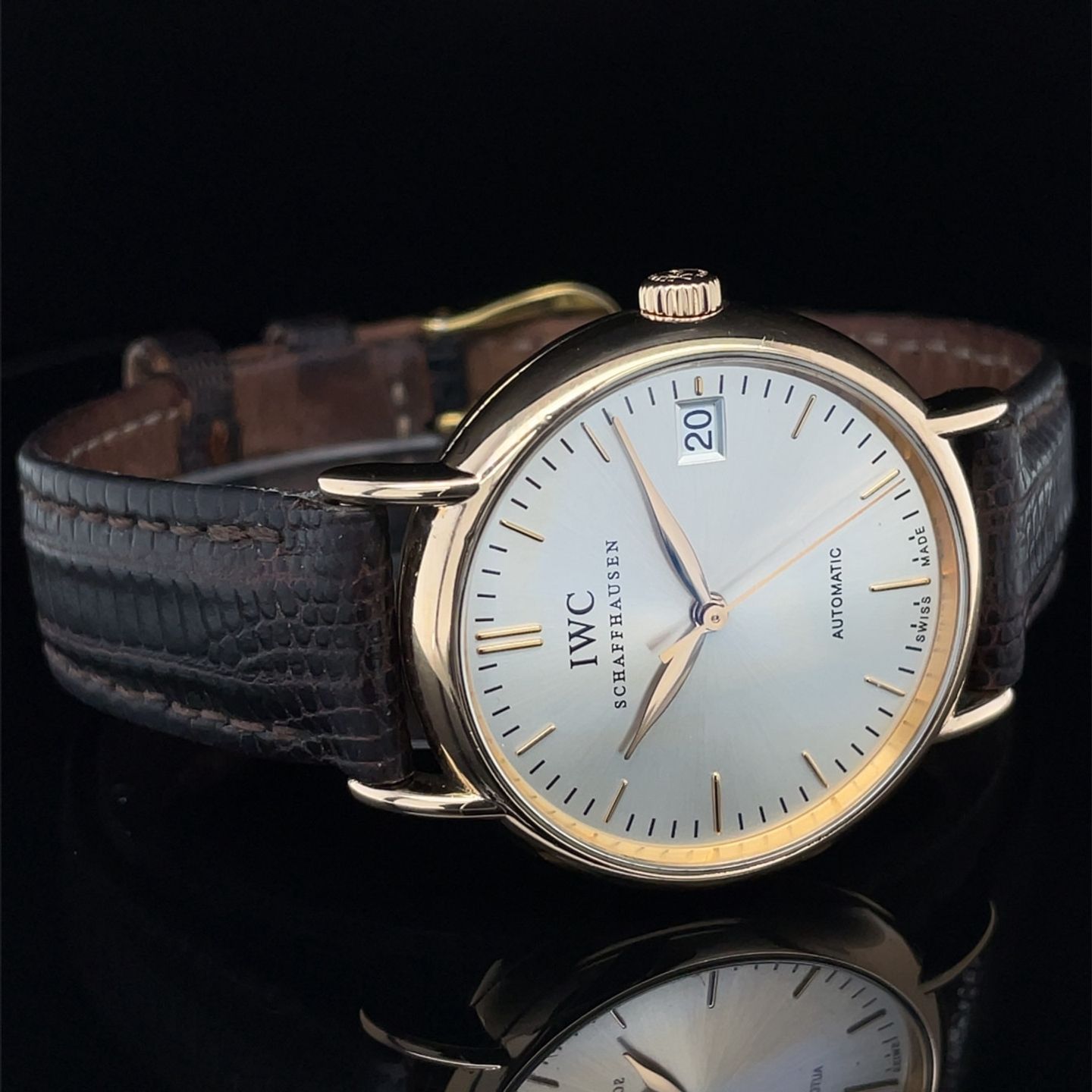 IWC Portofino Automatic IW3564 (2009) - Silver dial 34 mm Yellow Gold case (8/8)