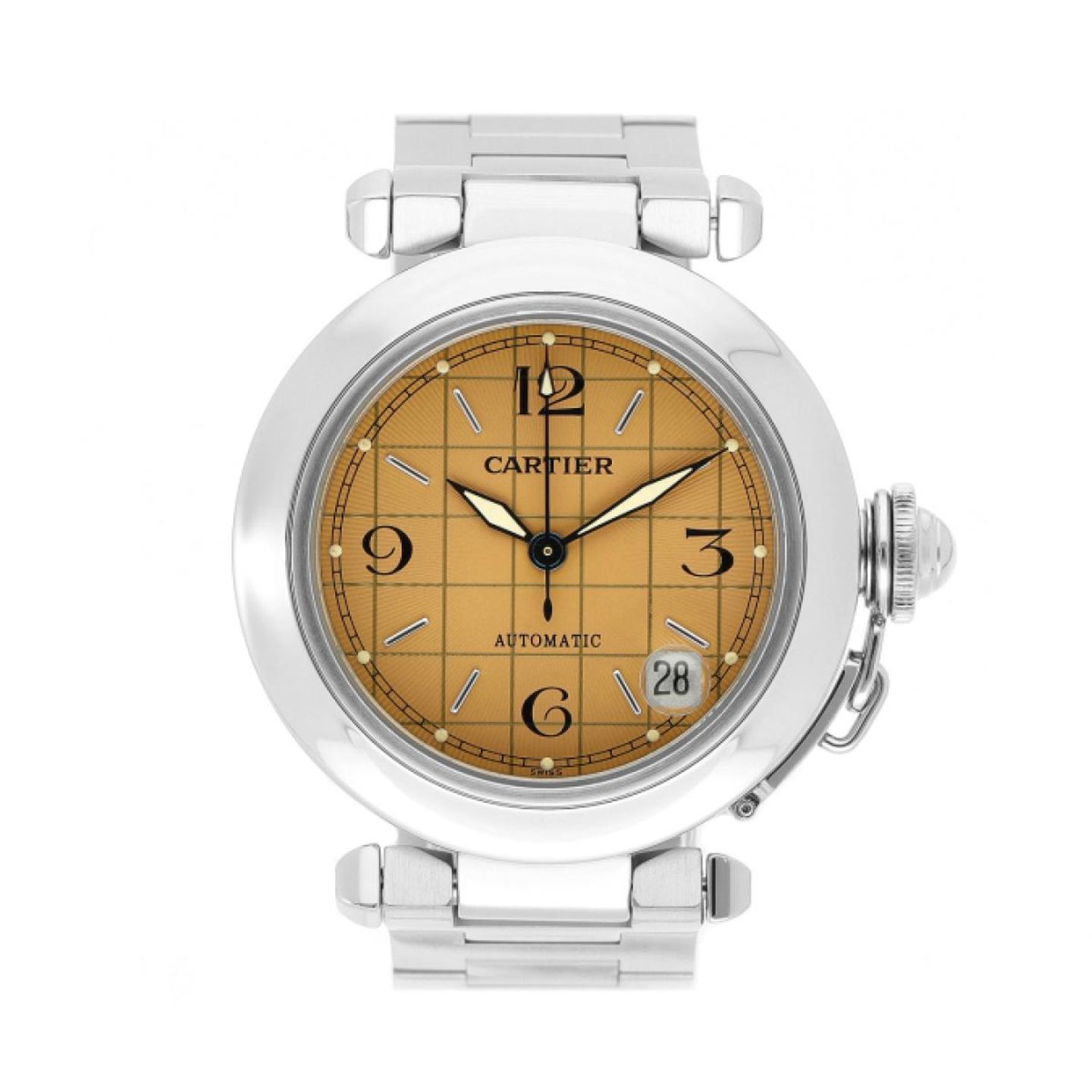 Cartier Pasha C 2324 (Unknown (random serial)) - White dial 35 mm Steel case (1/4)