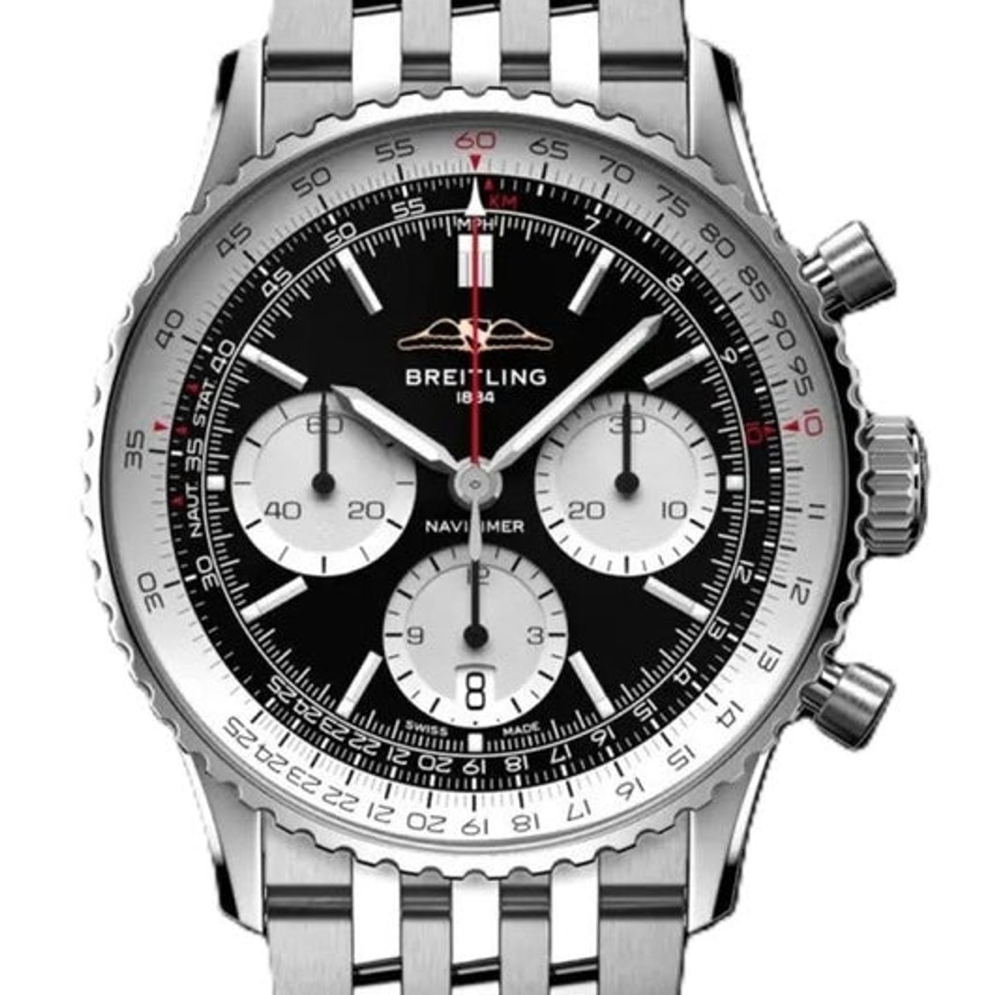 Breitling Navitimer 1 B01 Chronograph AB0139211B1A1 (2026) - Zwart wijzerplaat 41mm Staal (1/1)