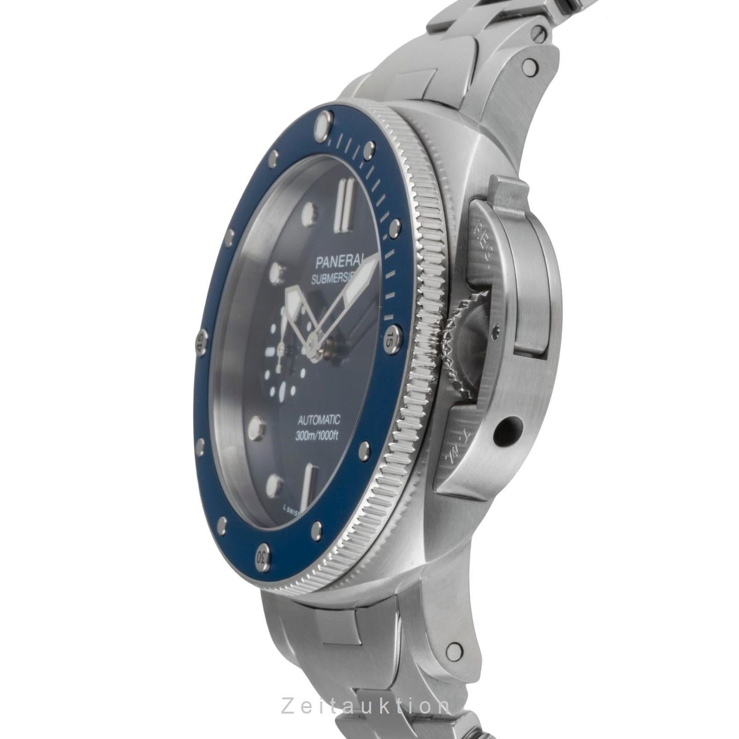 Panerai Luminor Submersible PAM02068 (Unknown (random serial)) - Blue dial 42 mm Steel case (5/8)