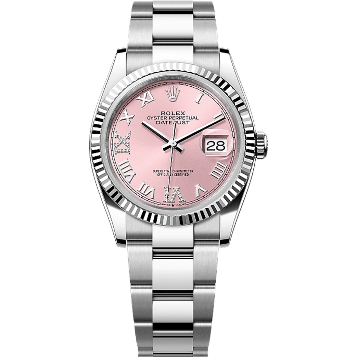 Rolex Datejust 36 126234 (2025) - Roze wijzerplaat 36mm Staal (1/1)