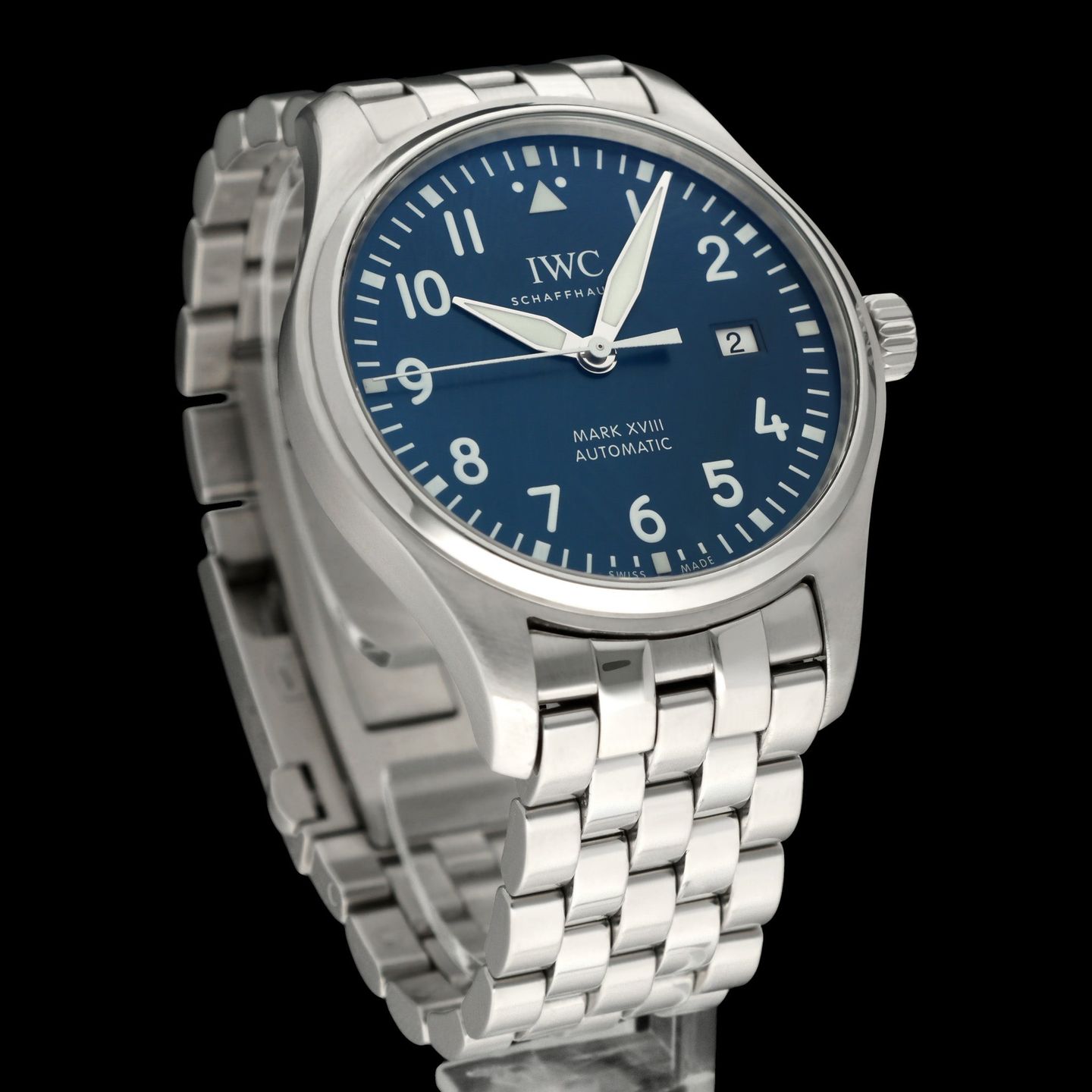 IWC Pilot Mark IW327016 (2021) - Blue dial 40 mm Steel case (3/8)