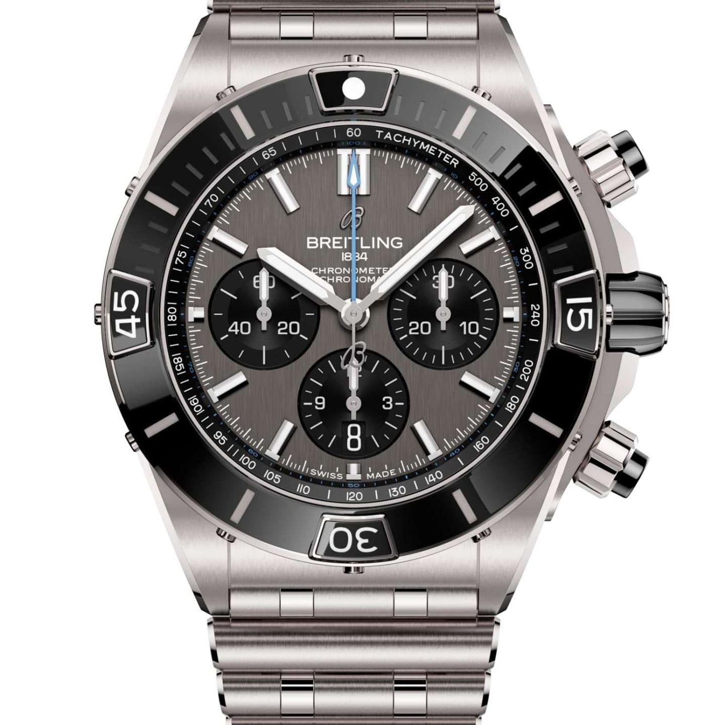 Breitling Super Chronomat EB0136251M1E1 (2024) - Grijs wijzerplaat 44mm Titanium (1/1)