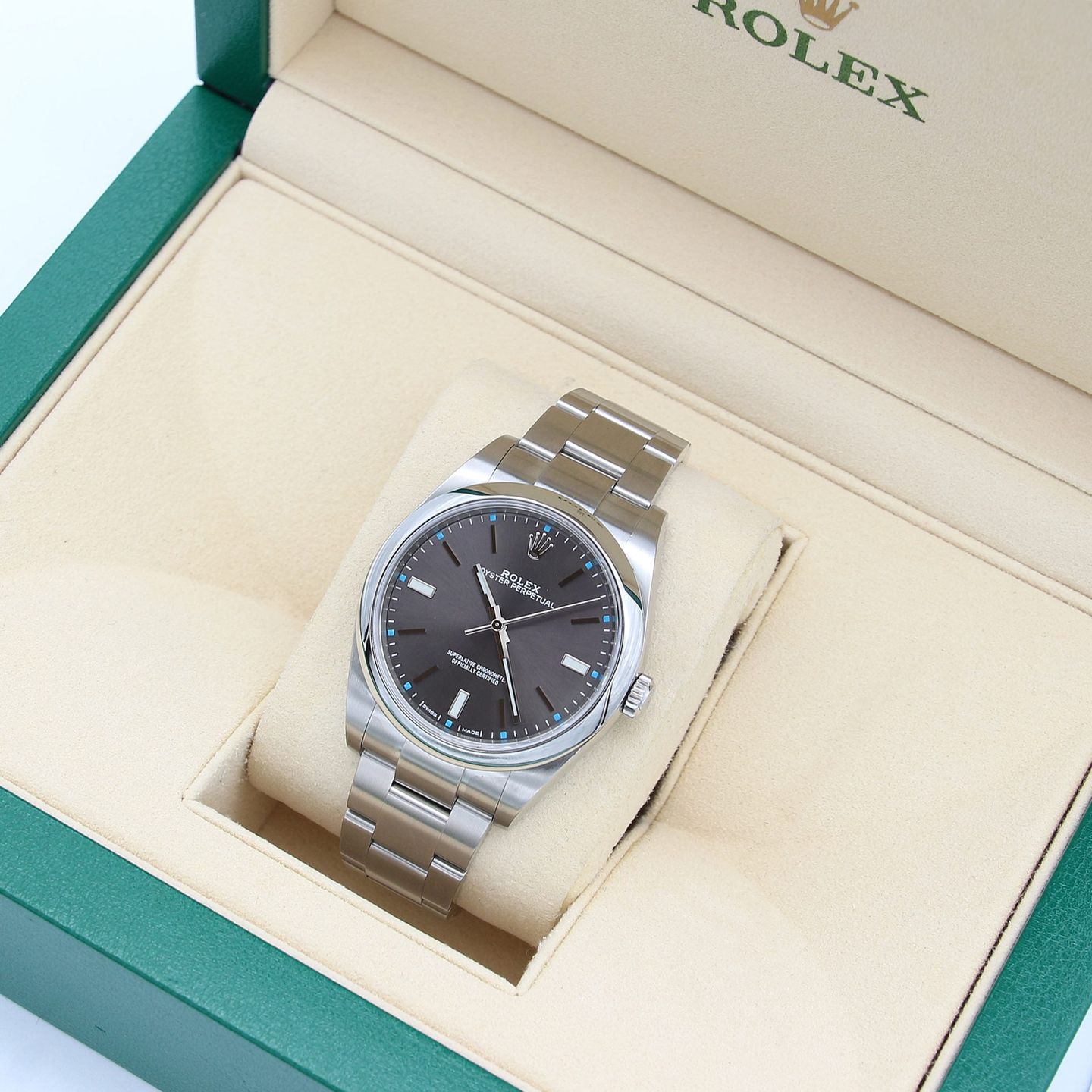 Rolex Oyster Perpetual 39 114300 (Unknown (random serial)) - Grey dial 39 mm Steel case (4/8)