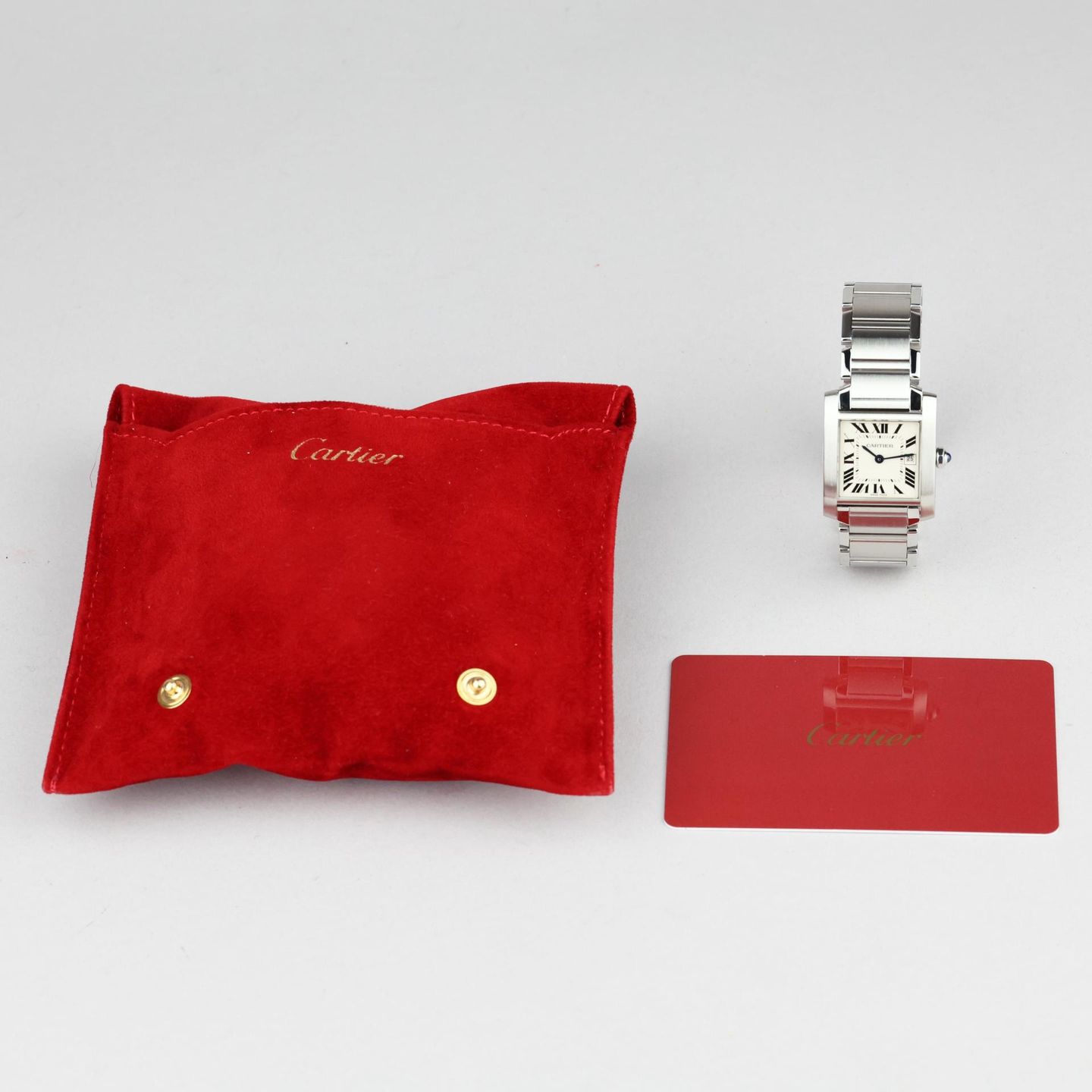 Cartier Tank Française W51011Q3 (2018) - Silver dial 25 mm Steel case (8/8)