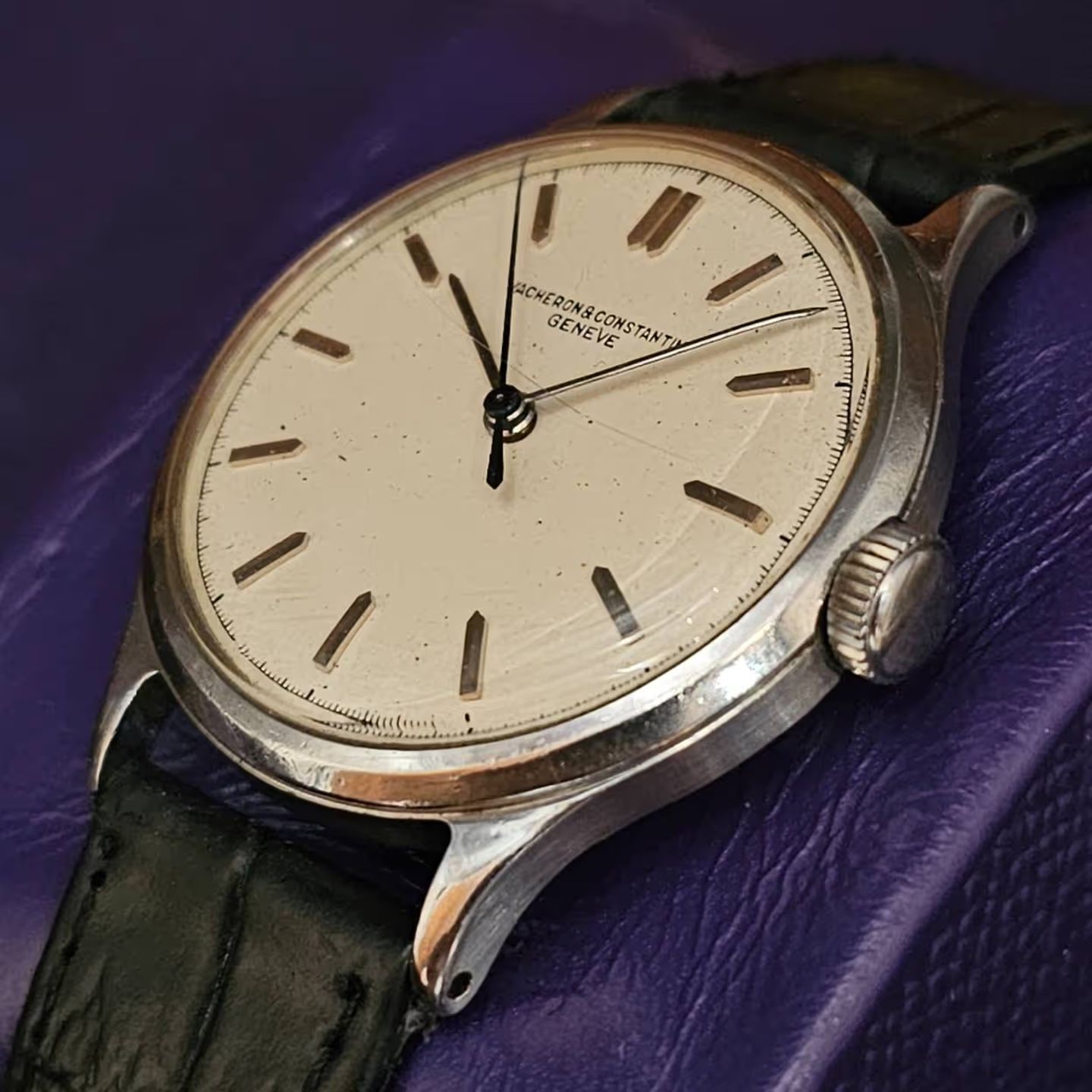 Vacheron Constantin Vintage Unknown (1940) - Wit wijzerplaat 35mm Staal (2/4)