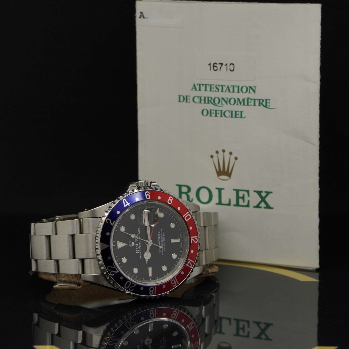 Rolex GMT-Master II 16710 (2001) - Zwart wijzerplaat 40mm Staal (5/7)