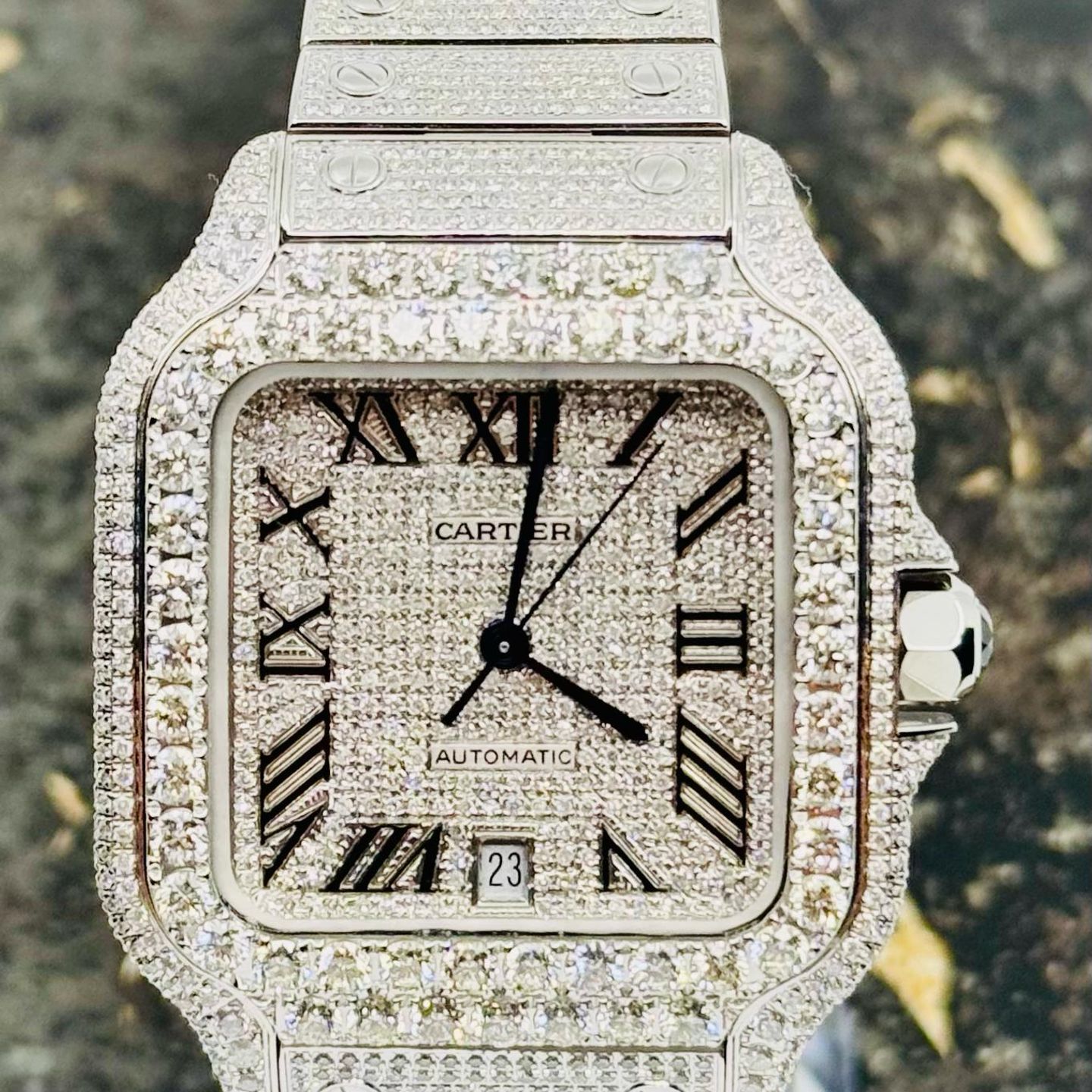 Cartier Santos WSSA0018 (2024) - Silver dial 40 mm Steel case (5/8)