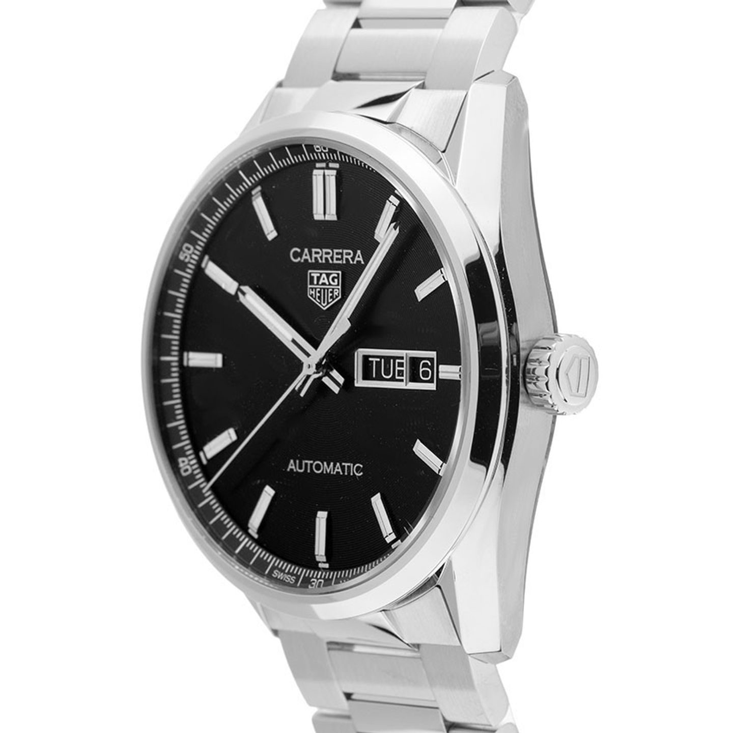 TAG Heuer Carrera Calibre 5 WBN2010.BA0640 (2023) - Zwart wijzerplaat 41mm Staal (4/7)