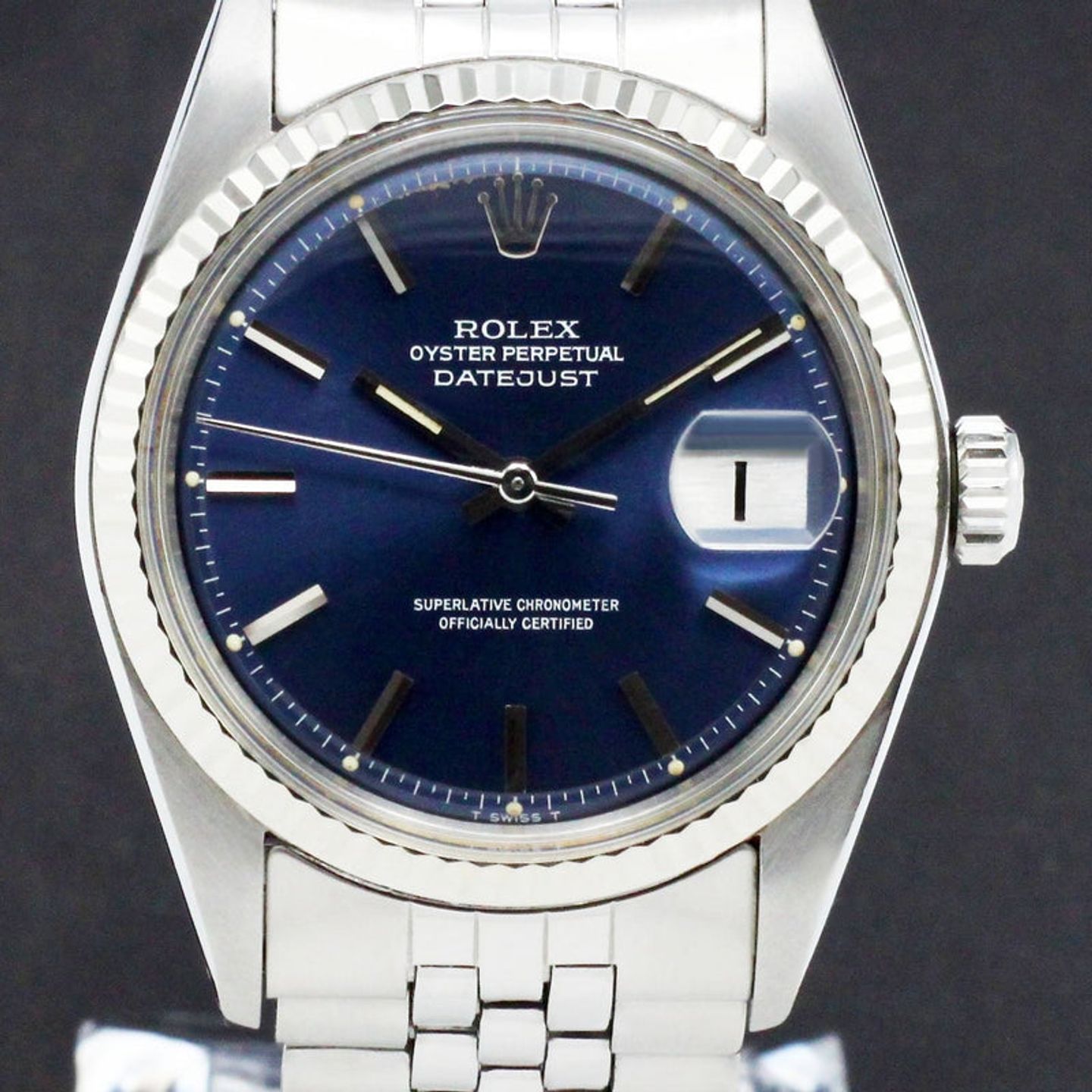 Rolex Datejust 1601 (1975) - Blue dial 36 mm Steel case (1/7)