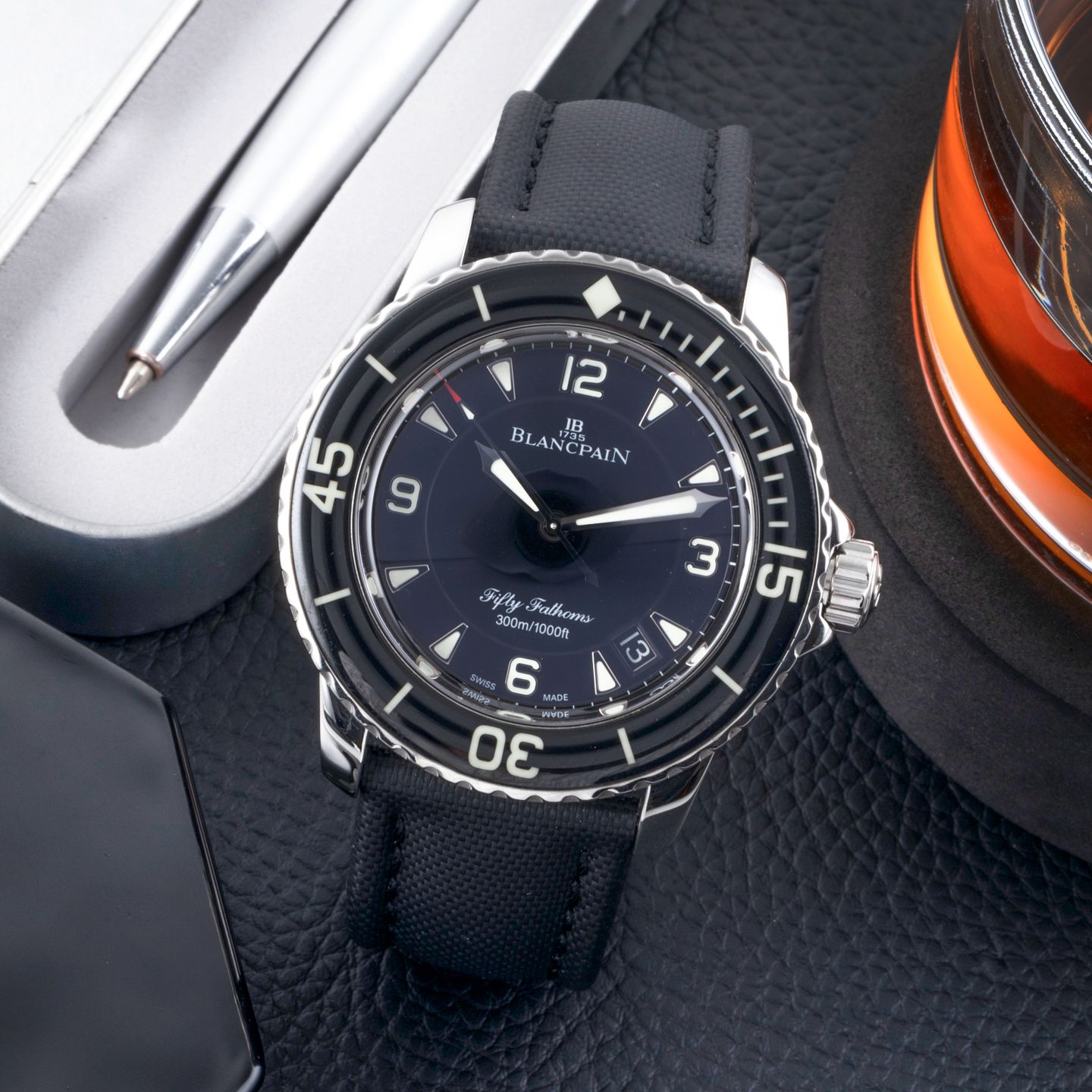 Blancpain Fifty Fathoms 5015-1130-52A (Unknown (random serial)) - Black dial 45 mm Steel case (1/8)