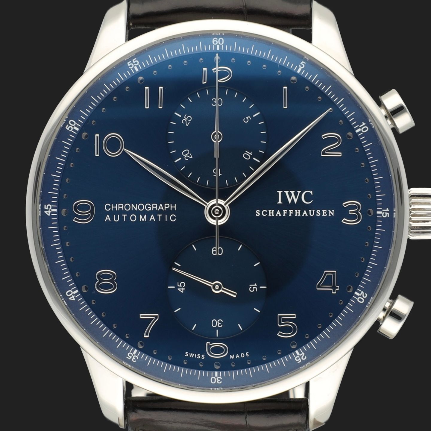 IWC Portuguese Chronograph IW371491 (2018) - Blauw wijzerplaat 41mm Staal (2/8)