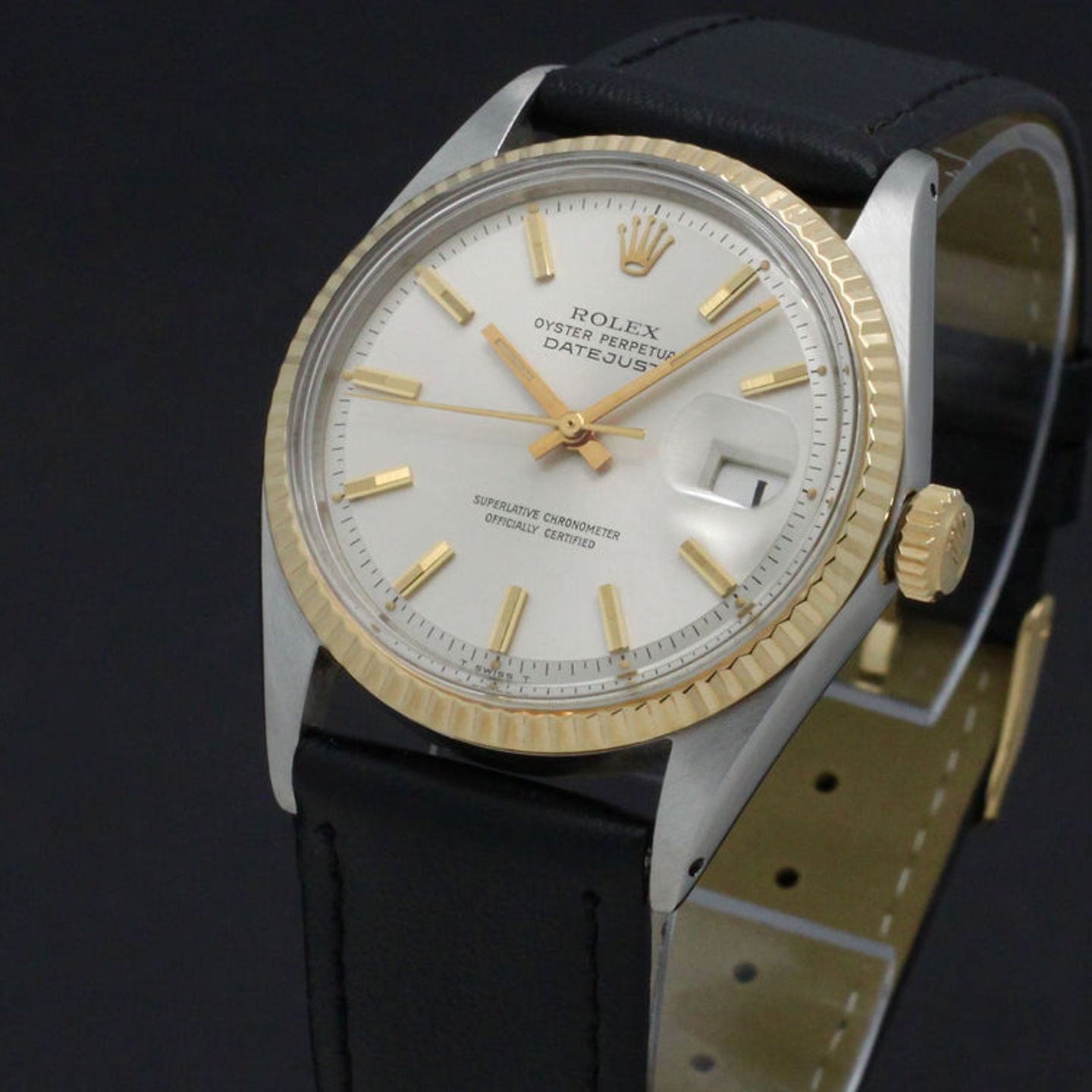 Rolex Datejust 1601 (1970) - Silver dial 36 mm Gold/Steel case (6/7)