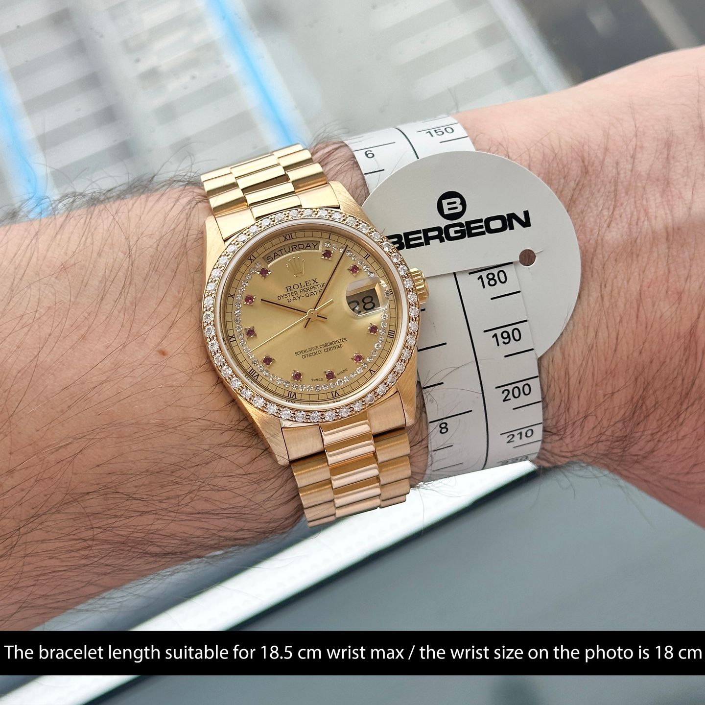 Rolex Day-Date 36 18348 (1993) - Champagne dial 36 mm Yellow Gold case (2/8)