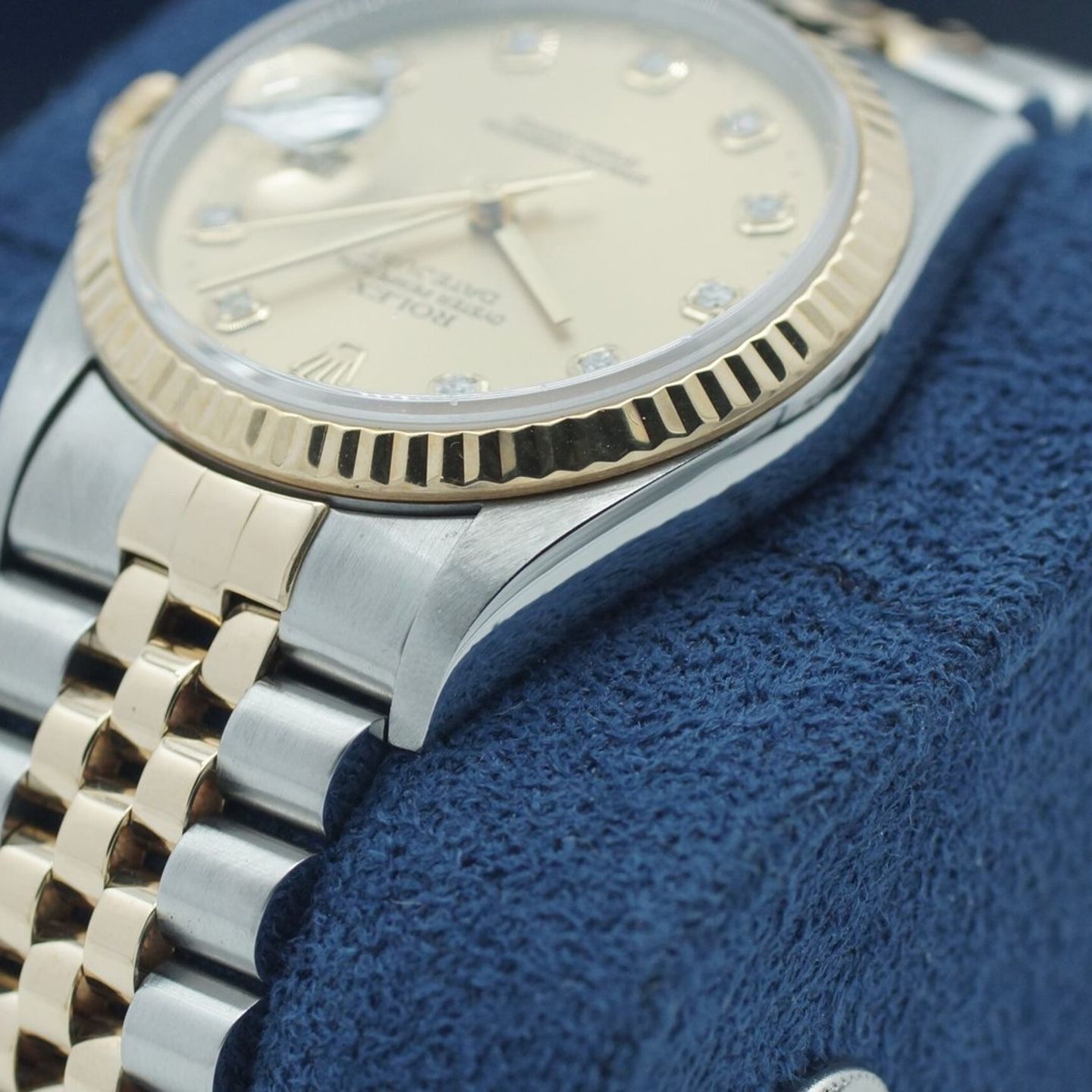 Rolex Datejust 36 16233 (1997) - Champagne dial 36 mm Gold/Steel case (8/8)