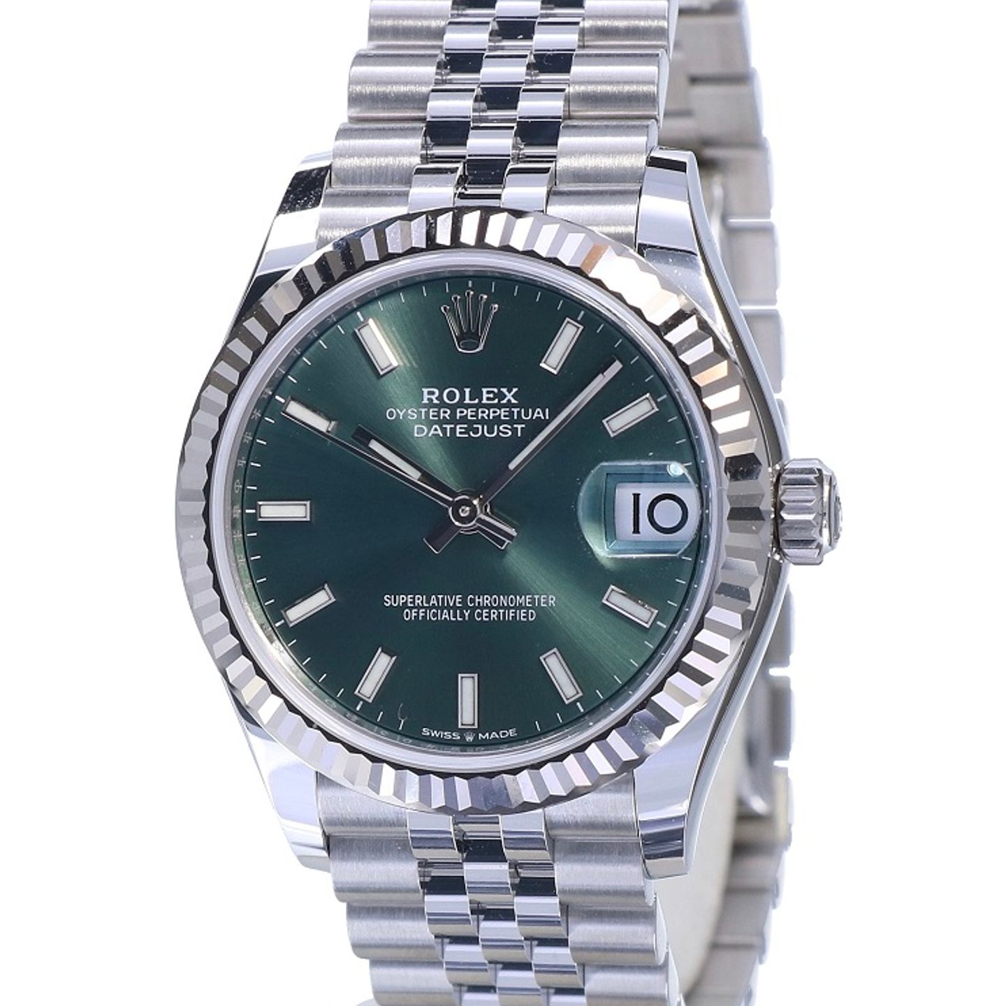 Rolex Datejust 31 278274 (2022) - Green dial 31 mm Steel case (1/8)