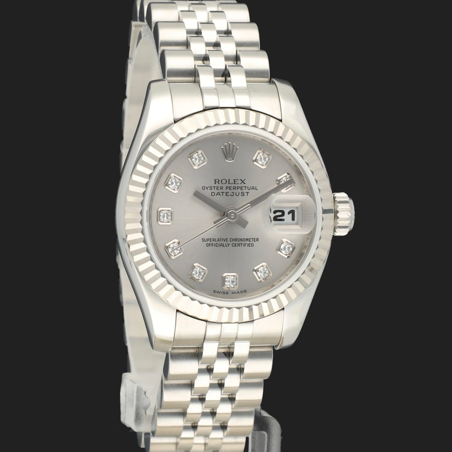 Rolex Lady-Datejust 179174 (2010) - Silver dial 26 mm Steel case (4/8)