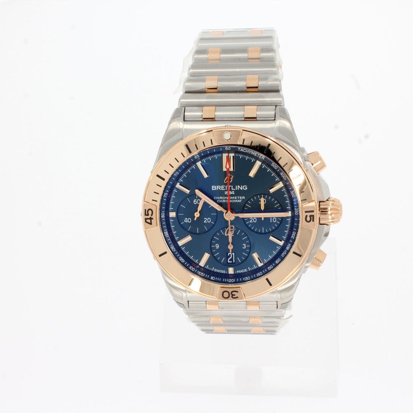 Breitling Chronomat 42 UB0134101C1U1 (2024) - Blue dial 42 mm Gold/Steel case (1/4)