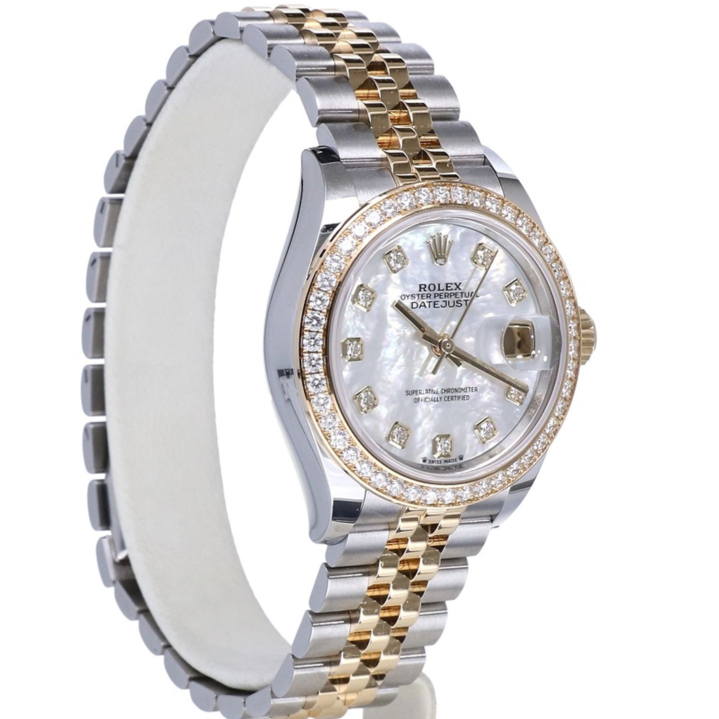 Rolex Lady-Datejust 279383RBR (2022) - Pearl dial 28 mm Gold/Steel case (6/8)