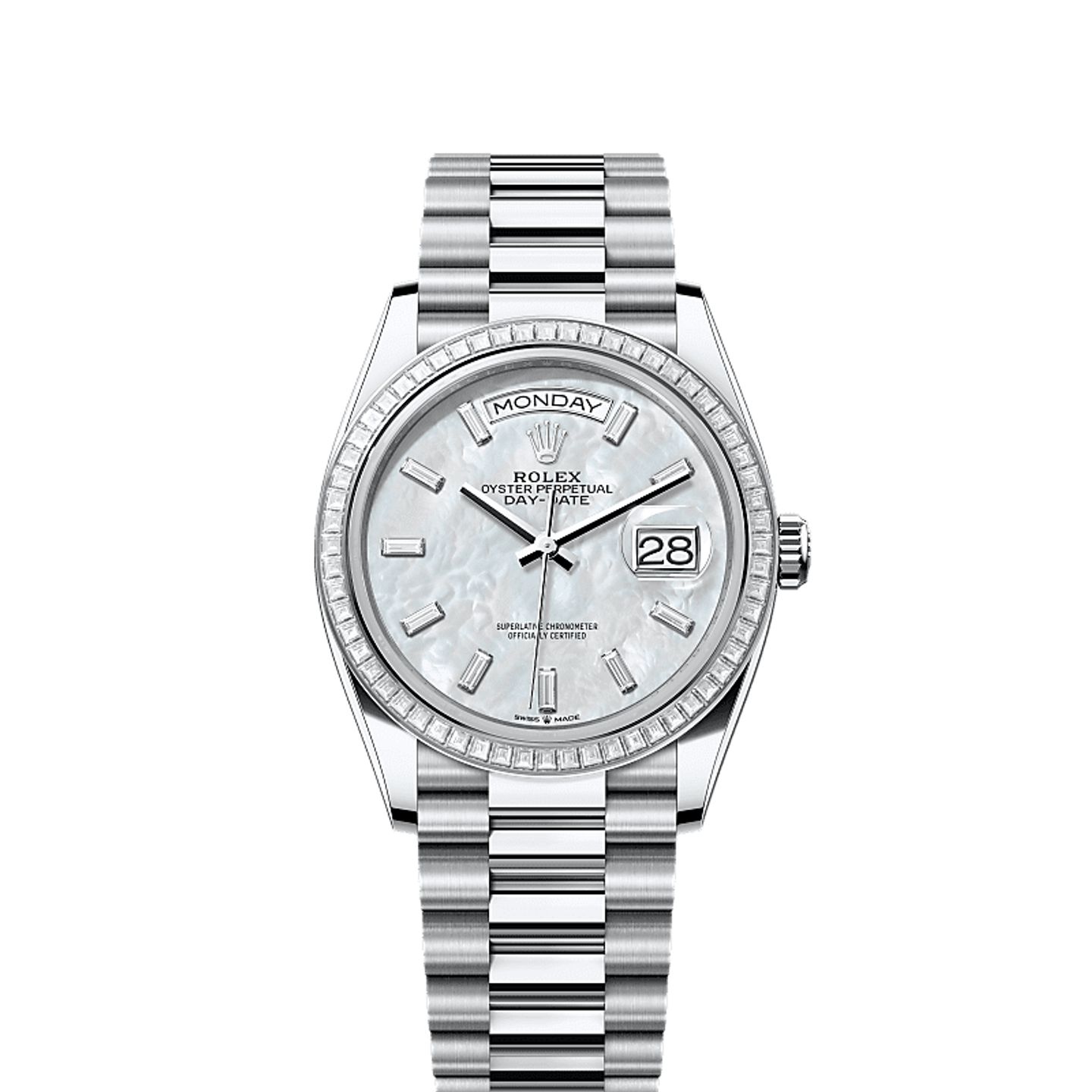 Rolex Day-Date 36 128396TBR (2025) - Wit wijzerplaat 36mm Platina (1/1)