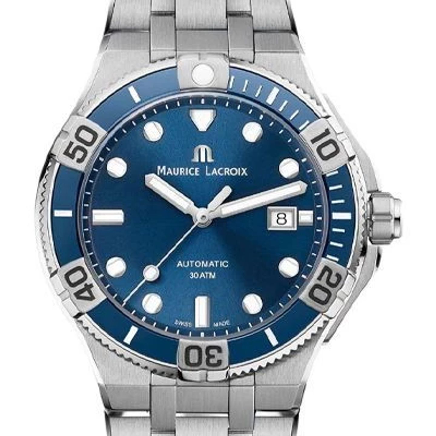 Maurice Lacroix Aikon AI6058-SS002-430-2 (2024) - Blue dial 43 mm Steel case (2/2)