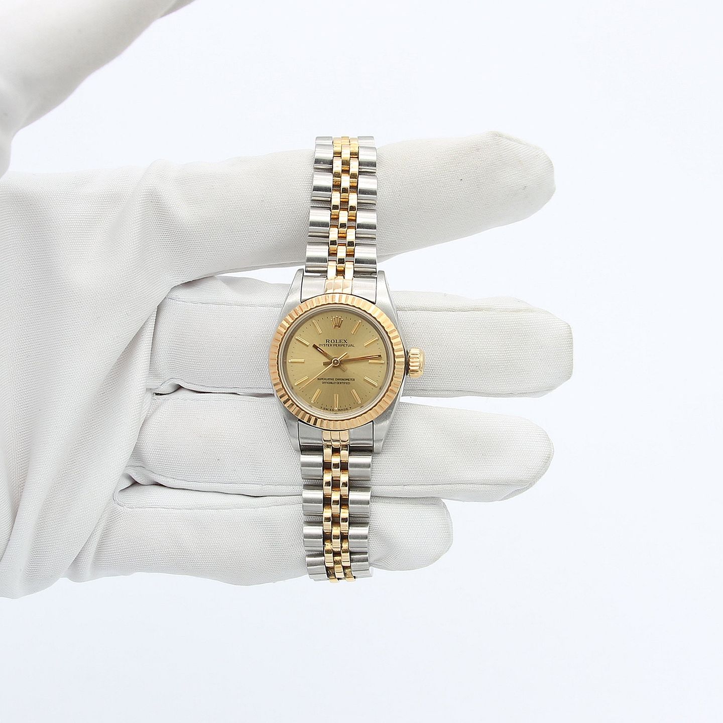 Rolex Oyster Perpetual 67193 (Onbekend (willekeurig serienummer)) - 26mm Goud/Staal (2/6)