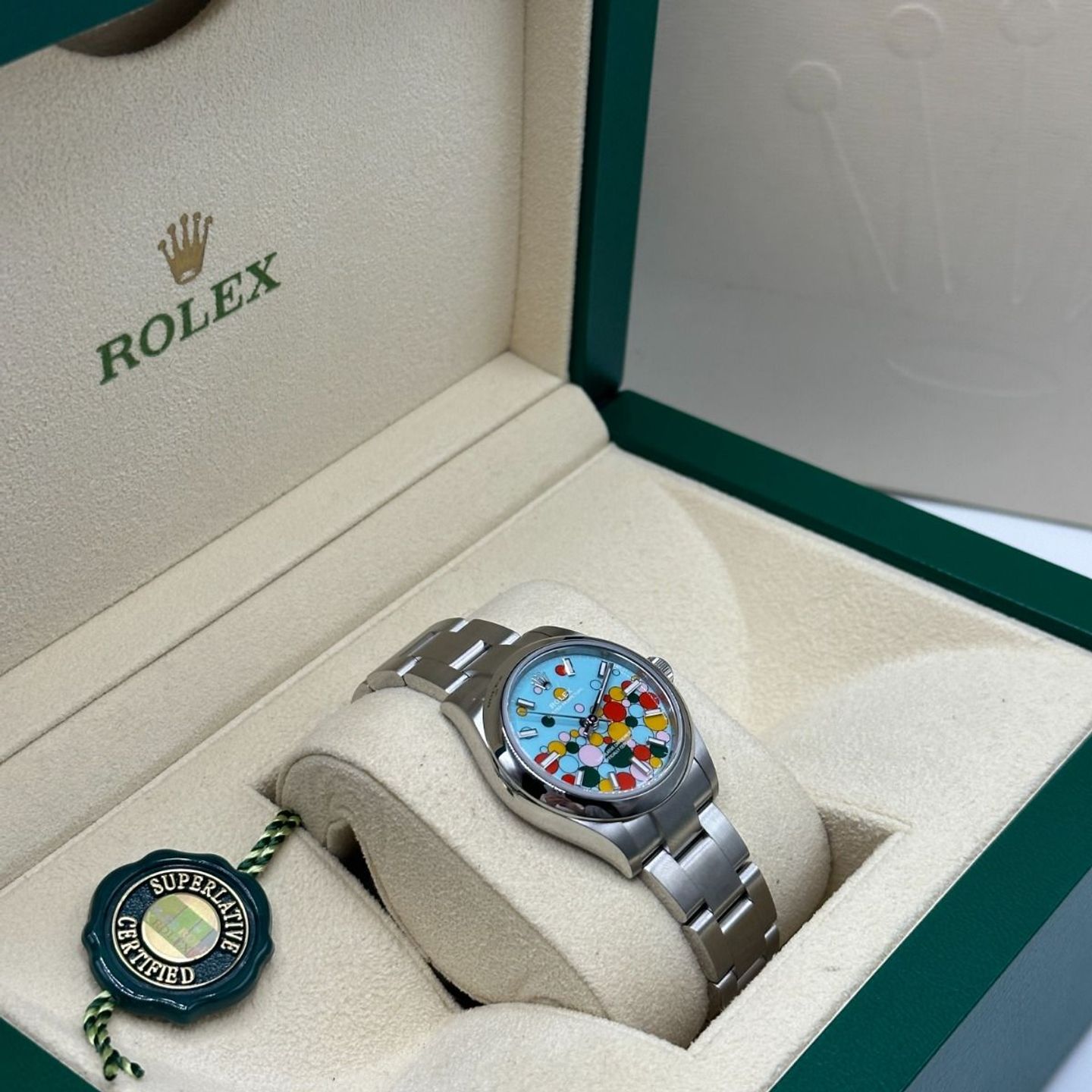 Rolex Oyster Perpetual 277200 (2024) - Blauw wijzerplaat 31mm Staal (3/8)