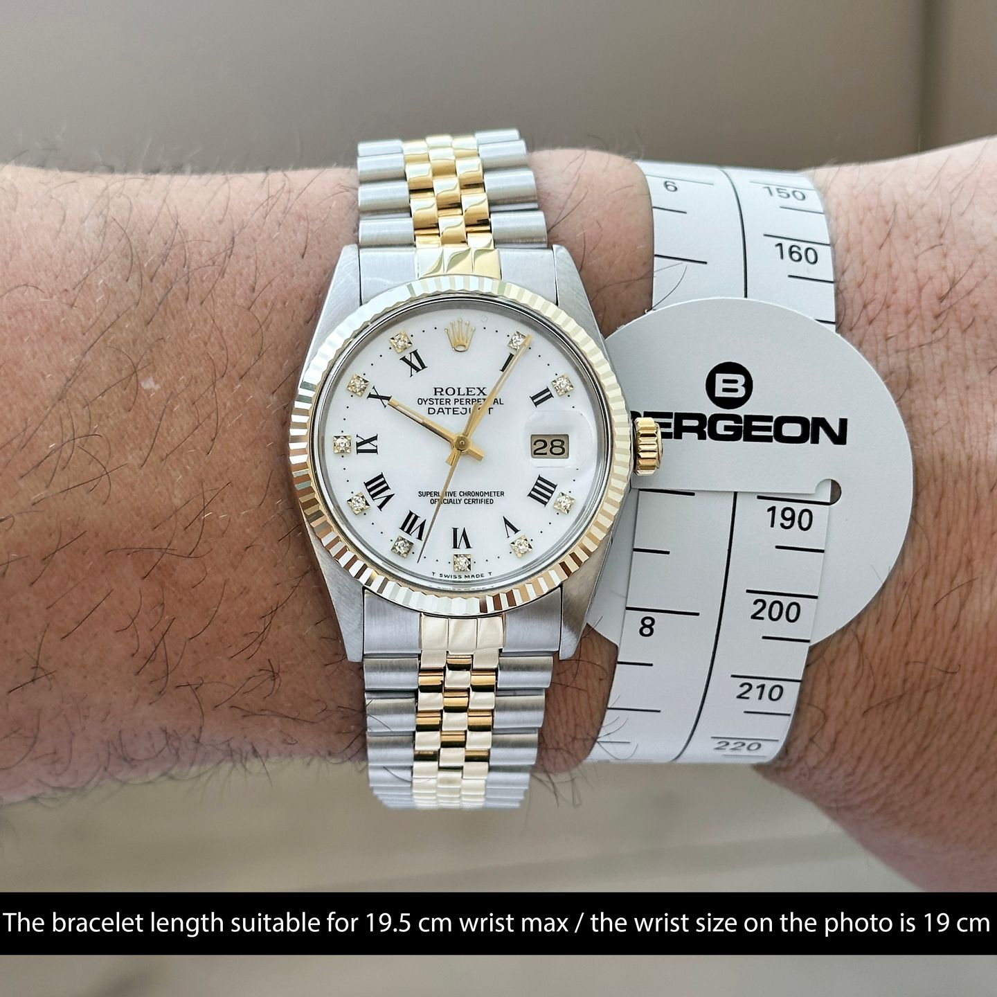 Rolex Datejust 36 16013 (1988) - White dial 36 mm Gold/Steel case (2/8)