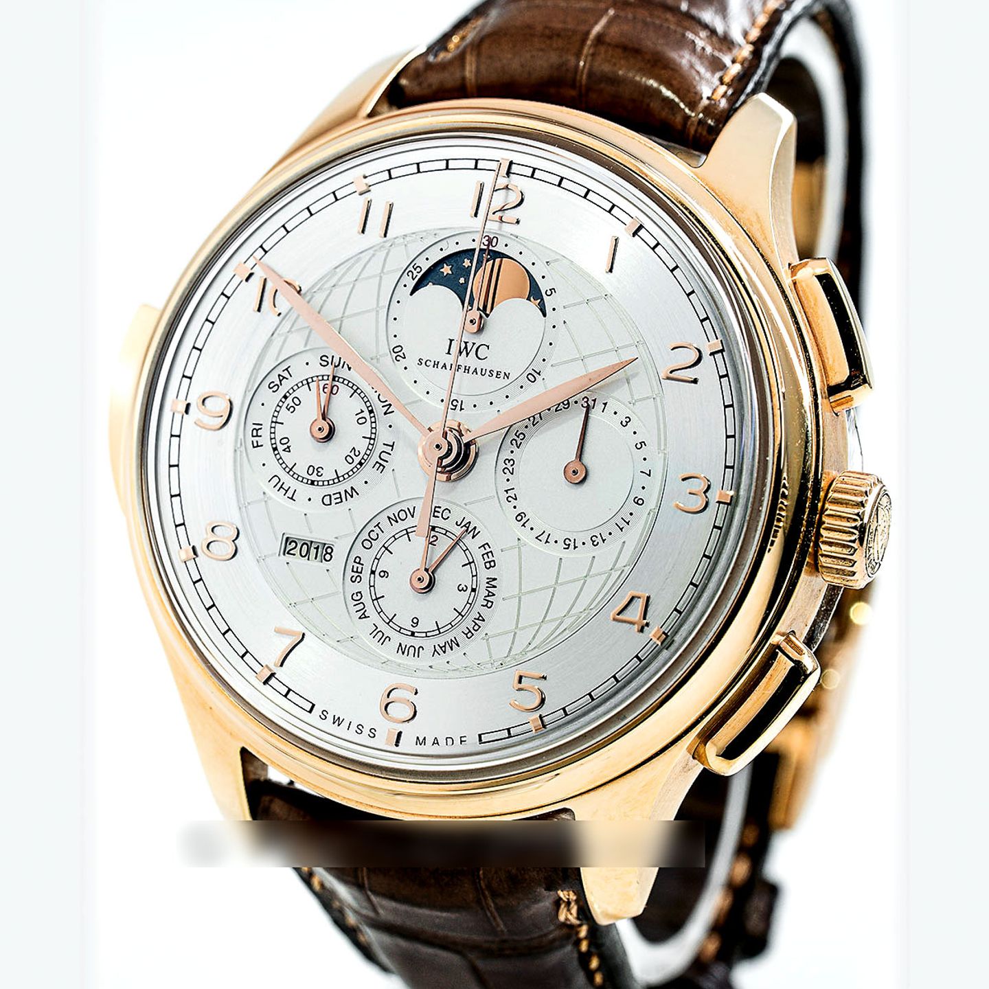 IWC Portuguese Grande Complication IW377402 (Unknown (random serial)) - Silver dial 45 mm Red Gold case (1/5)