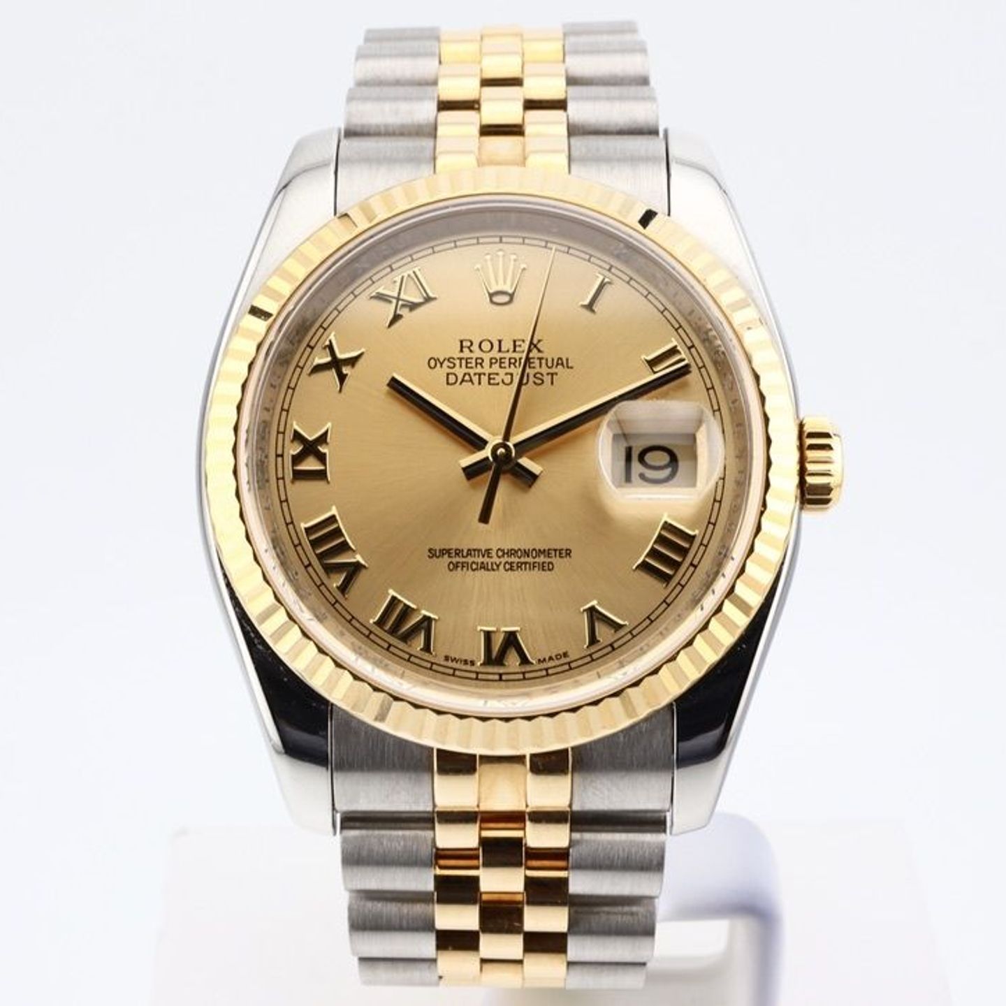 Rolex Datejust 36 116233 (2008) - Goud wijzerplaat 36mm Staal (1/1)