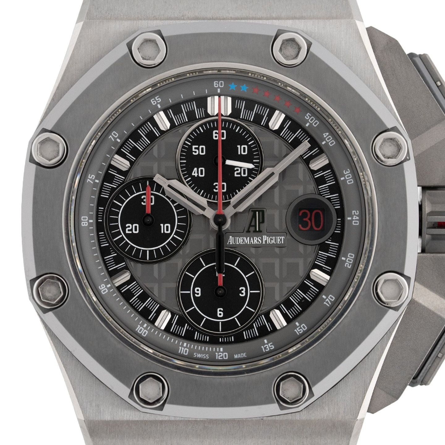 Audemars Piguet Royal Oak Offshore Chronograph 26568IM.OO.A004CA.01 (Michael Schumacher) (2012) - Grijs wijzerplaat 44mm Titanium (2/8)
