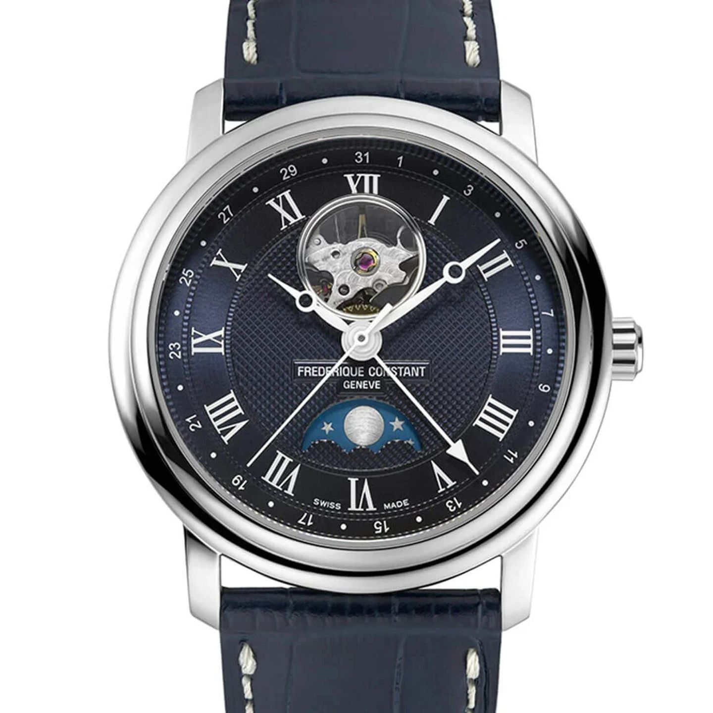 Frederique Constant Classics Automatic FC-335MCNW4P26 (2023) - Blauw wijzerplaat 40mm Staal (2/3)