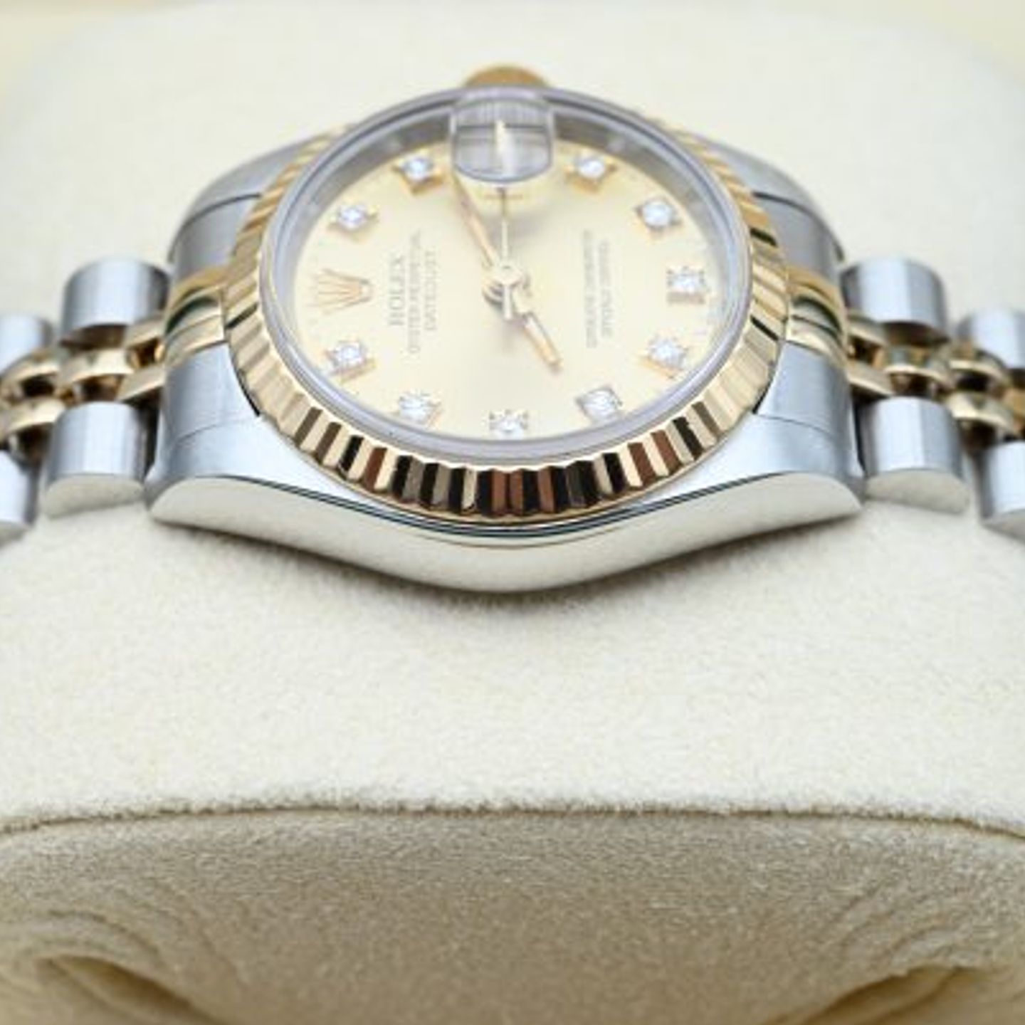 Rolex Lady-Datejust 69173 (1993) - Champagne dial 26 mm Gold/Steel case (4/8)