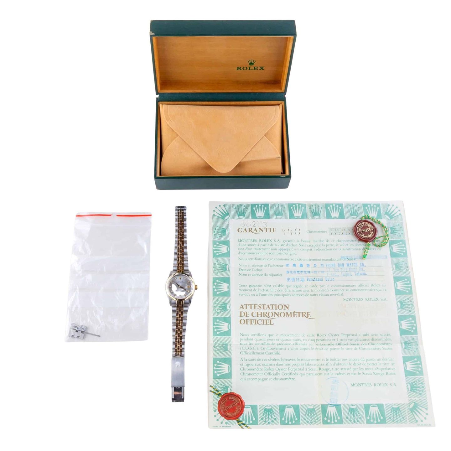 Rolex Datejust 31 68273 (1988) - Silver dial 31 mm Gold/Steel case (8/8)