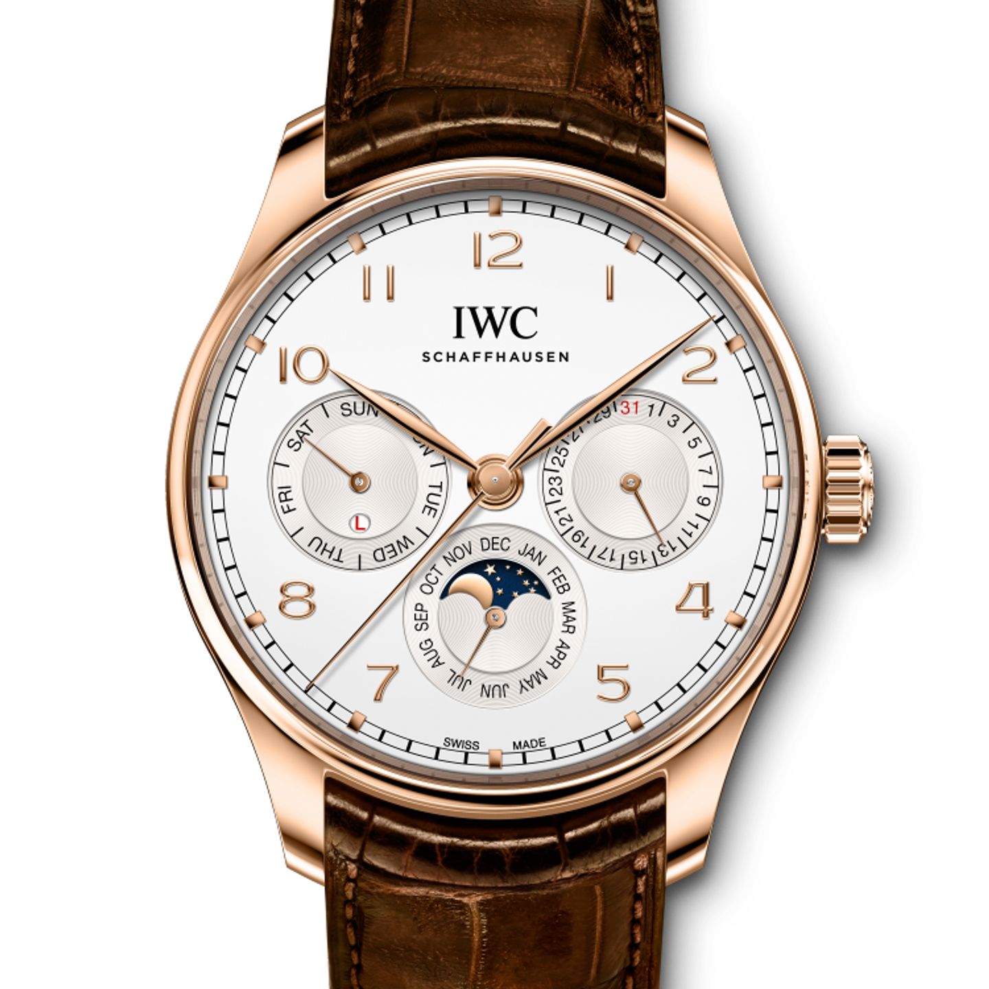 IWC Portuguese Perpetual Calendar IW344202 (2024) - Zilver wijzerplaat 42mm Roodgoud (1/1)