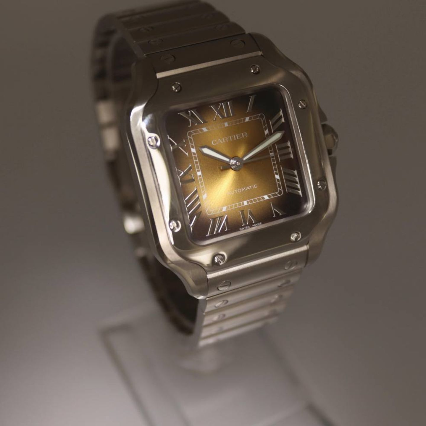 Cartier Santos WSSA0065 (2024) - Brons wijzerplaat 35mm Staal (1/7)