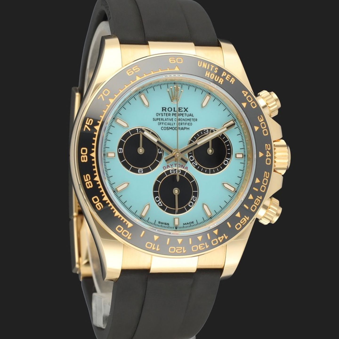 Rolex Daytona 126518LN (2026) - Turquoise dial 40 mm Yellow Gold case (4/8)