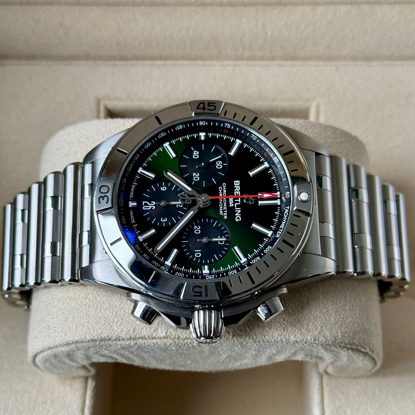 Breitling Chronomat 42 AB0134101L1A1 (2021) - Groen wijzerplaat 42mm Staal (4/7)