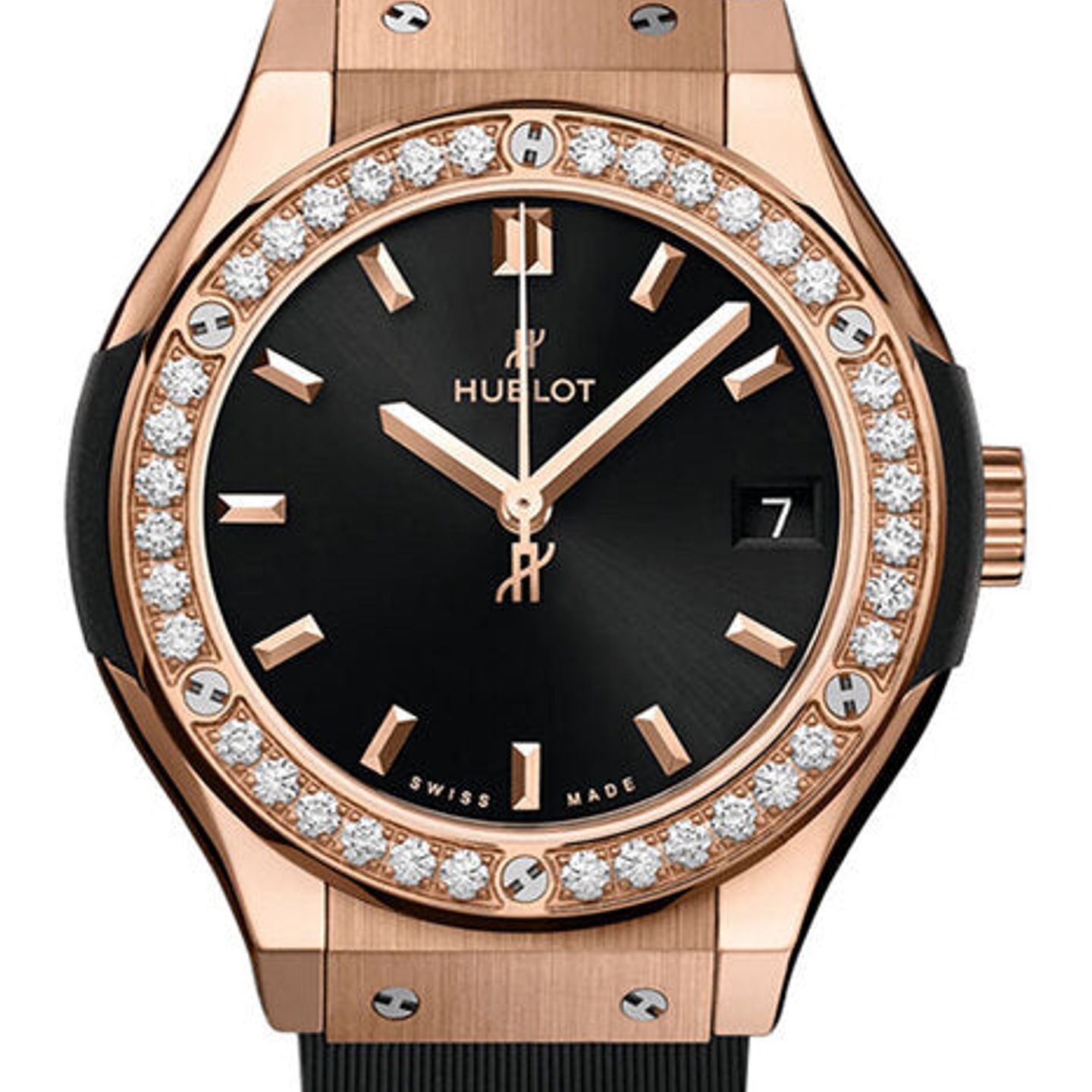 Hublot Classic Fusion Quartz 581.OX.1480.RX.1104 (2025) - Black dial 33 mm Rose Gold case (1/1)