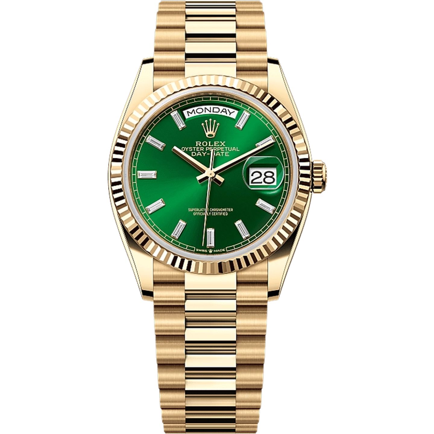 Rolex Day-Date 36 128238 (2025) - Groen wijzerplaat 36mm Geelgoud (1/1)