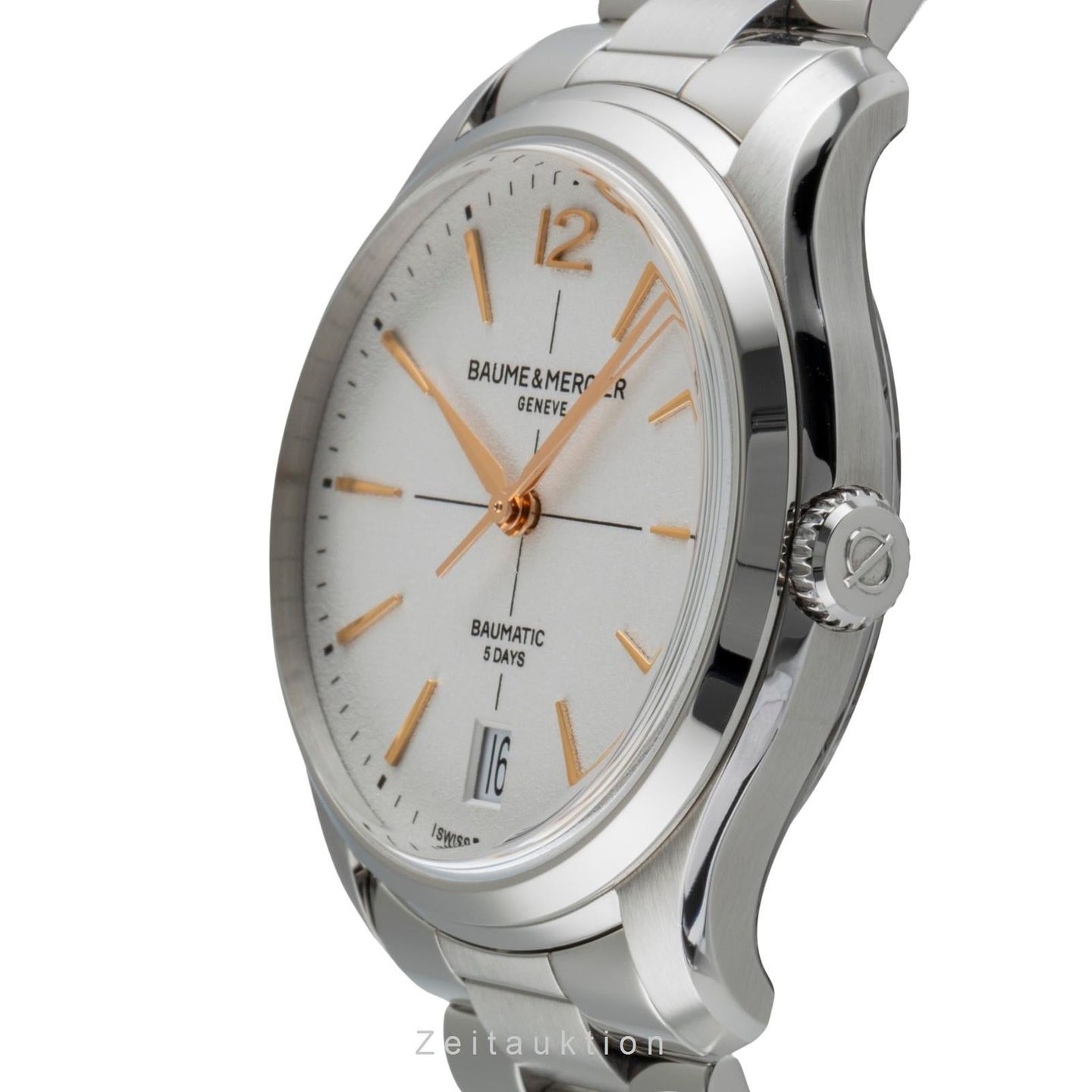 Baume & Mercier Clifton M0A10793 (Onbekend (willekeurig serienummer)) - Wit wijzerplaat 39mm Staal (5/8)