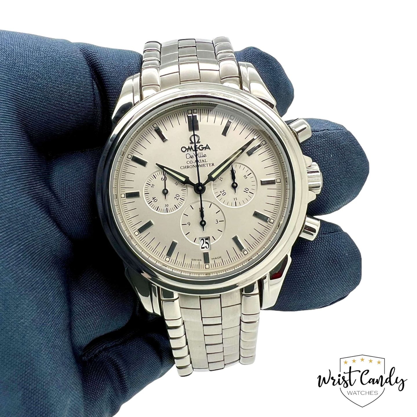 Omega De Ville Co-Axial 4541.31.00 (2004) - Silver dial 41 mm Steel case (7/8)