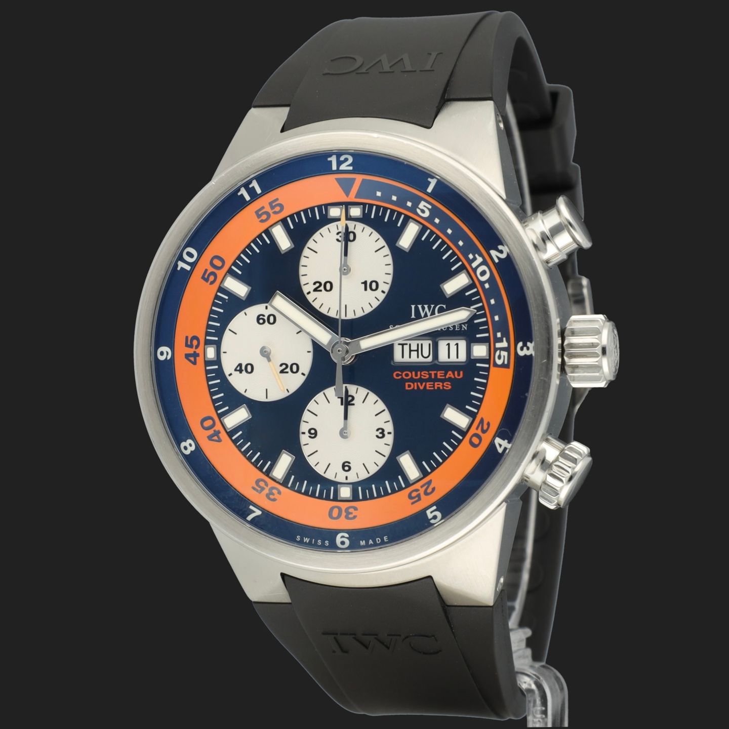 IWC Aquatimer Chronograph IW378101 (2008) - Blue dial 43 mm Steel case (1/8)